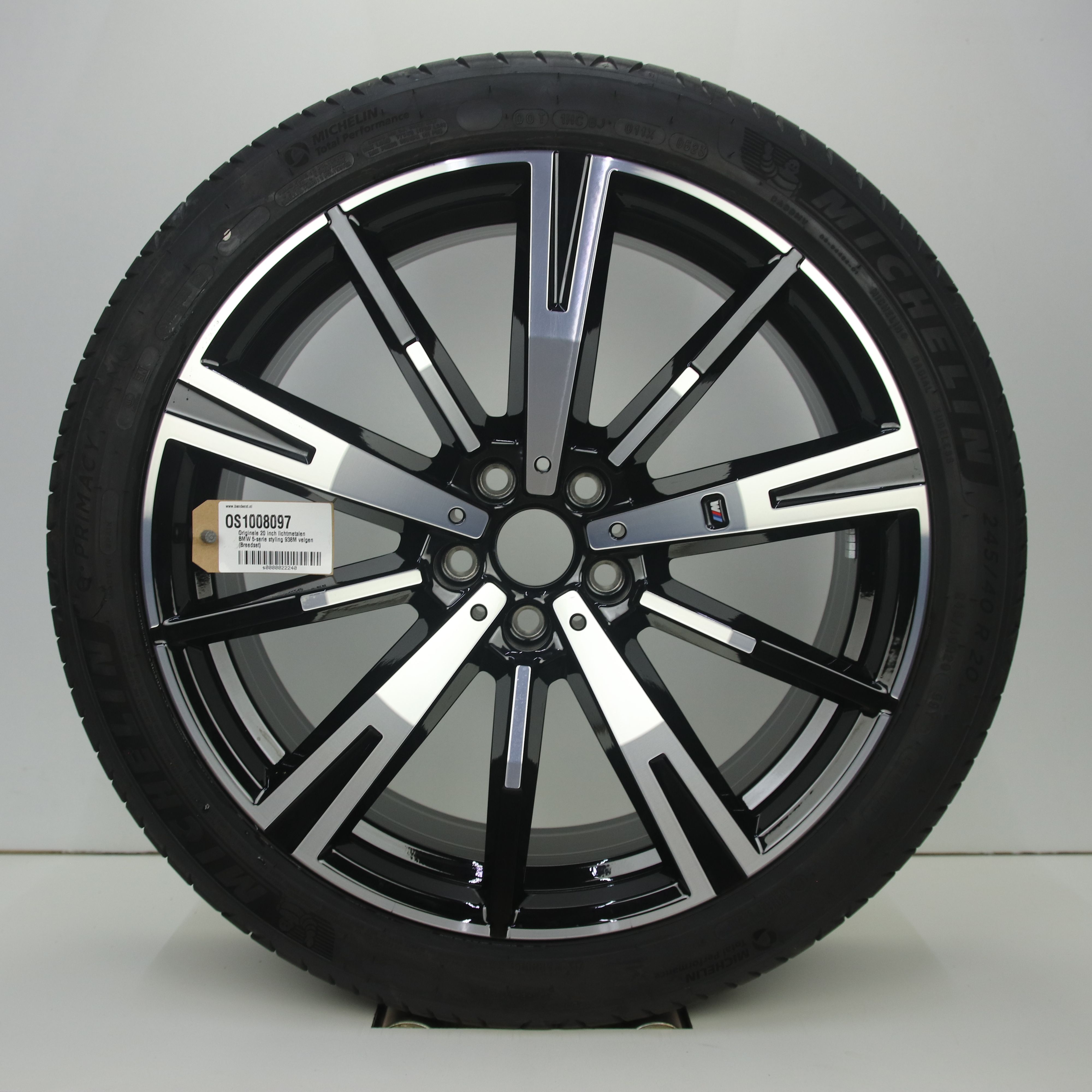 OS1008097 Originele 20 inch lichtmetalen BMW 5-serie styling 938M velgen (Breedset) 8.50X20 5X112 ET28.0 NB66.60 Zwart gepolijst