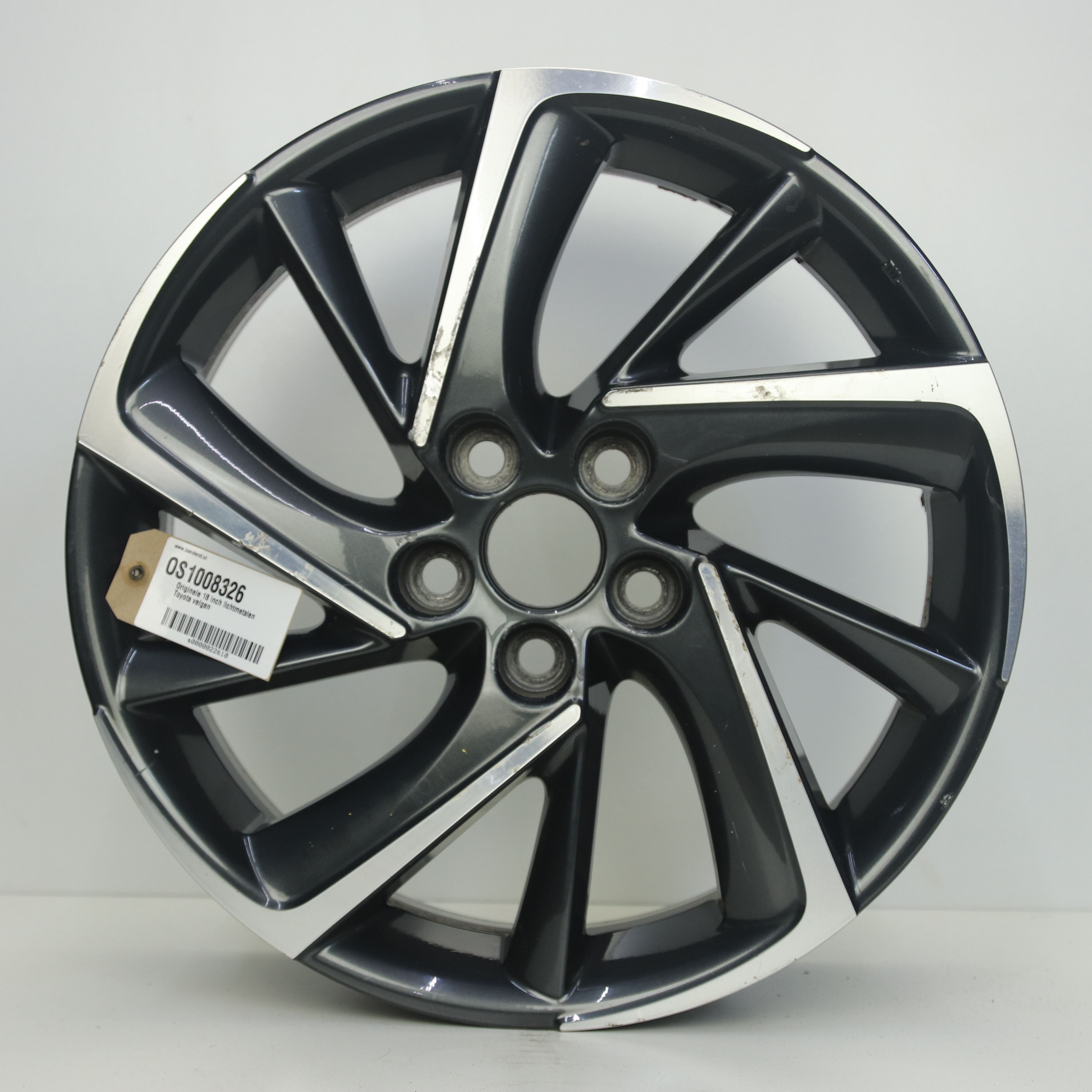 OS1008326 Originele 18 inch lichtmetalen Toyota velgen 7.00X18 5X114.3 ET50.0 NB60.10 Antraciet Gepolijst