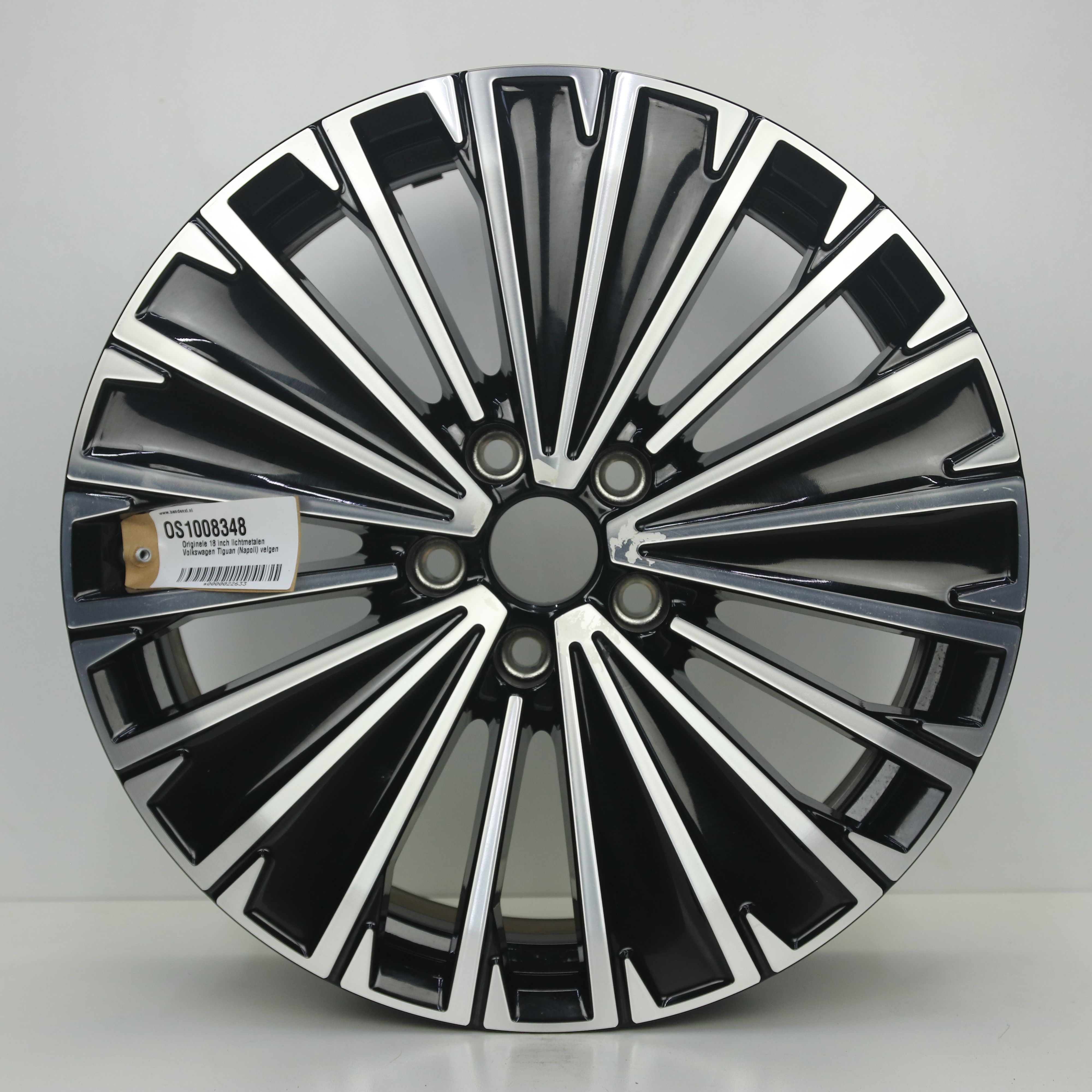OS1008348 Originele 18 inch lichtmetalen Volkswagen Tiguan (Napoli) velgen 7.50X18 5X112 ET40.0 NB57.10 Zwart gepolijst