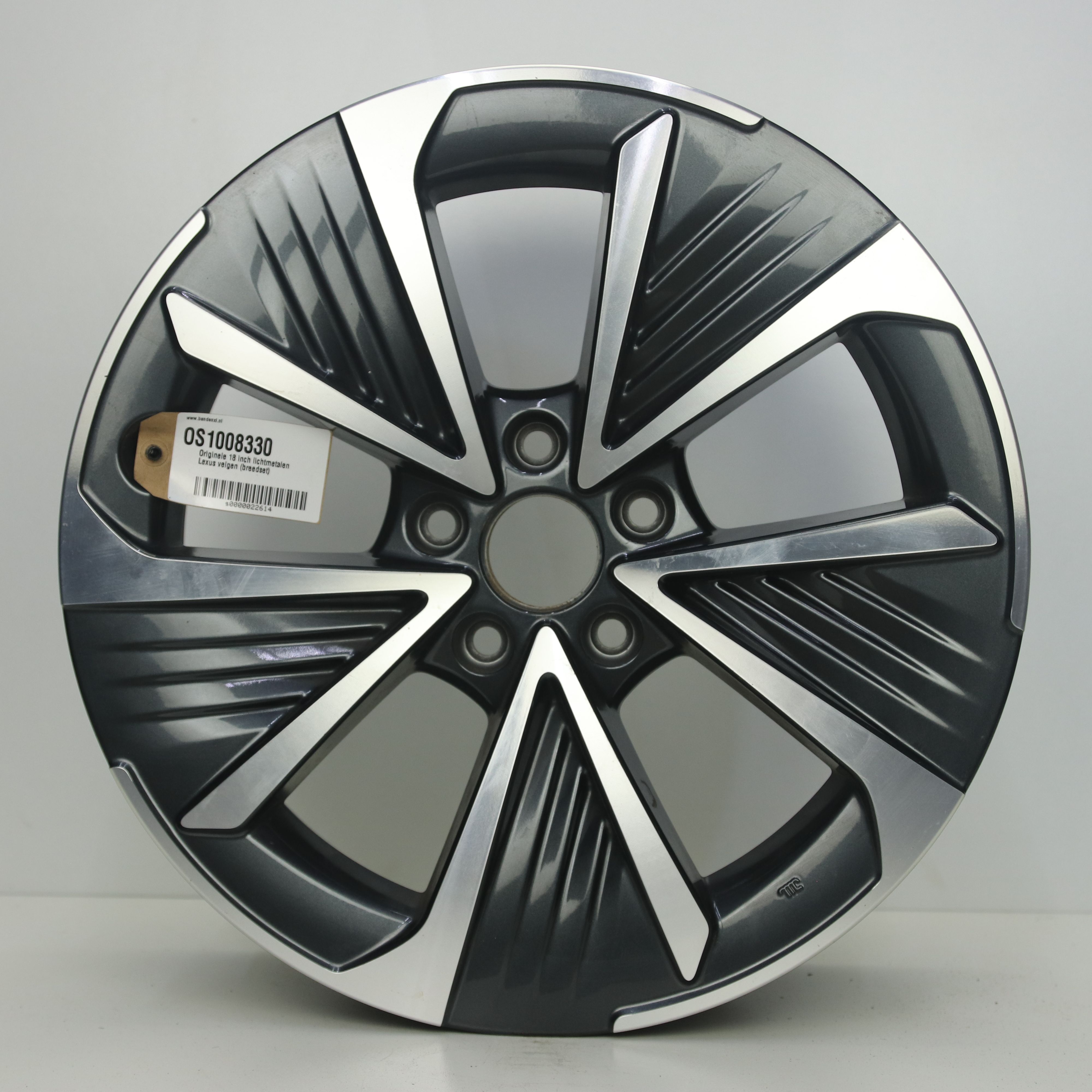 OS1008330 Originele 18 inch lichtmetalen Lexus velgen (breedset) 7.50X18 5X114.3 ET35.0 NB60.10 Antraciet Gepolijst
