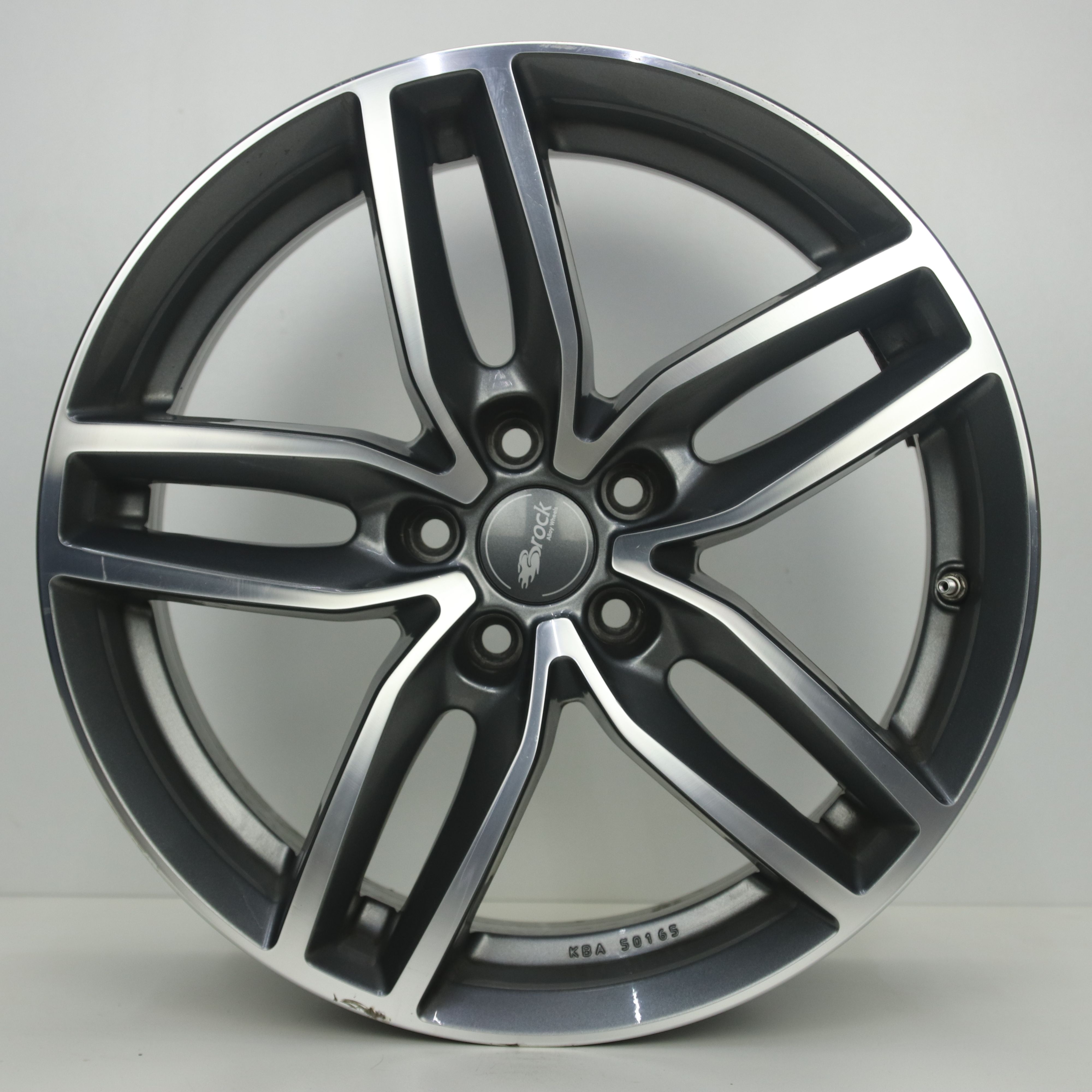 IN1003106 Set 18 inch lichtmetalen Brock RC29 velgen 8.00X18 5X108 ET45.0 NB63.40 Antraciet gepolijst