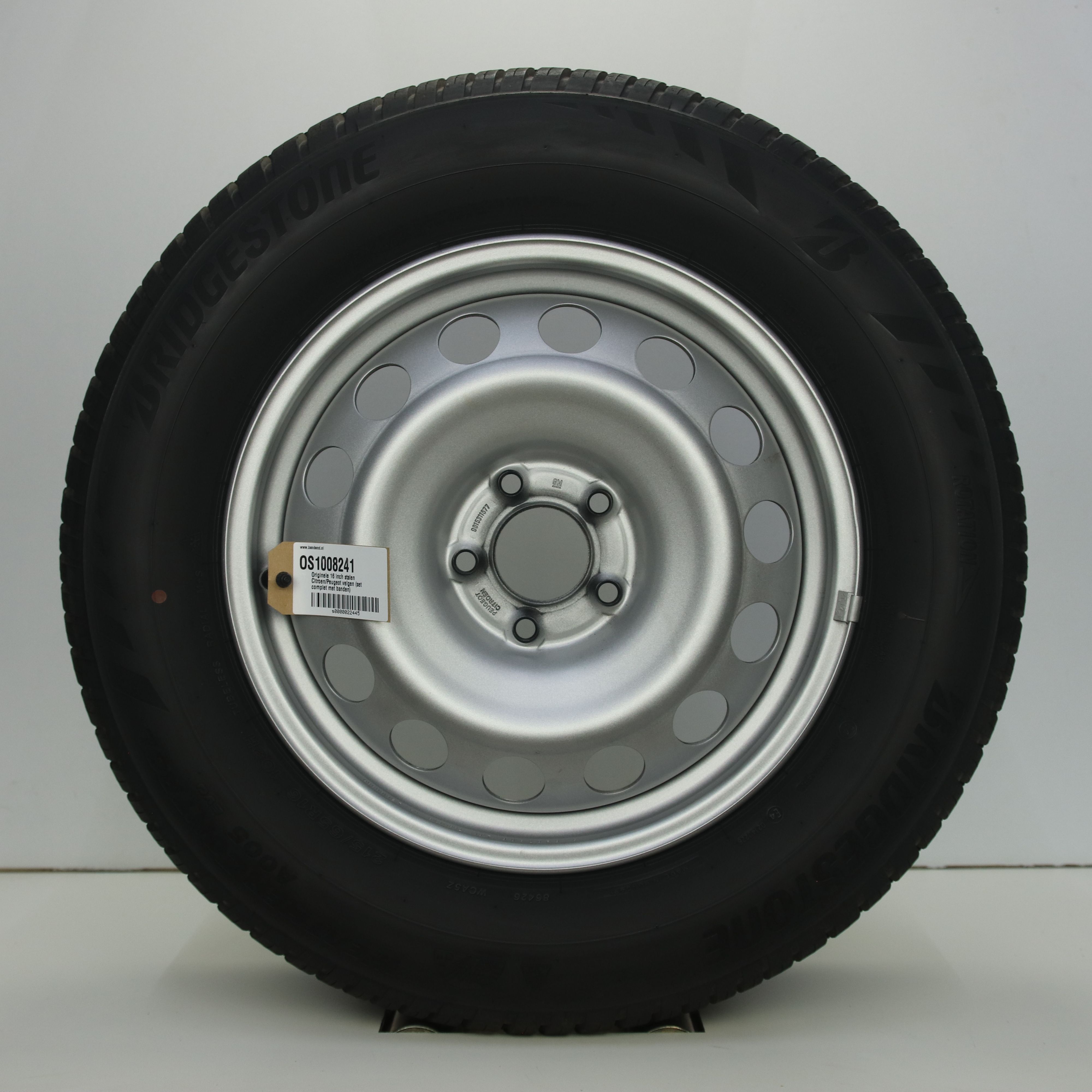 OS1008241 Originele 16 inch stalen Citroen/Peugeot velgen (set complet met banden) 6.50X16 5X108 ET47.0 NB65.10 Zilver