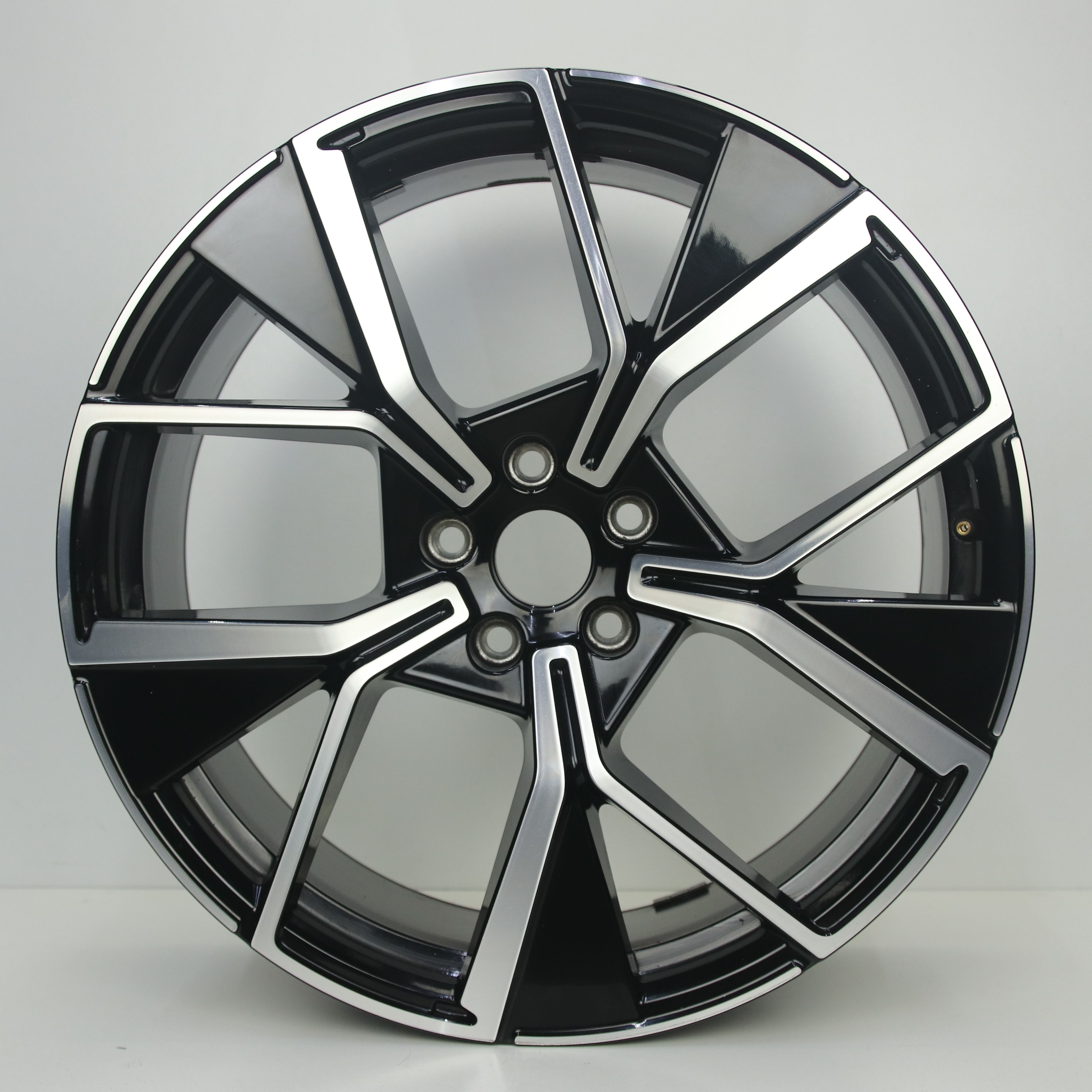 OS1008566 Originele 20 inch lichtmetalen Volkswagen Tiguan (Leeds) velgen 8.50X20 5X112 ET38.0 NB66.60 Zwart Gepolijst