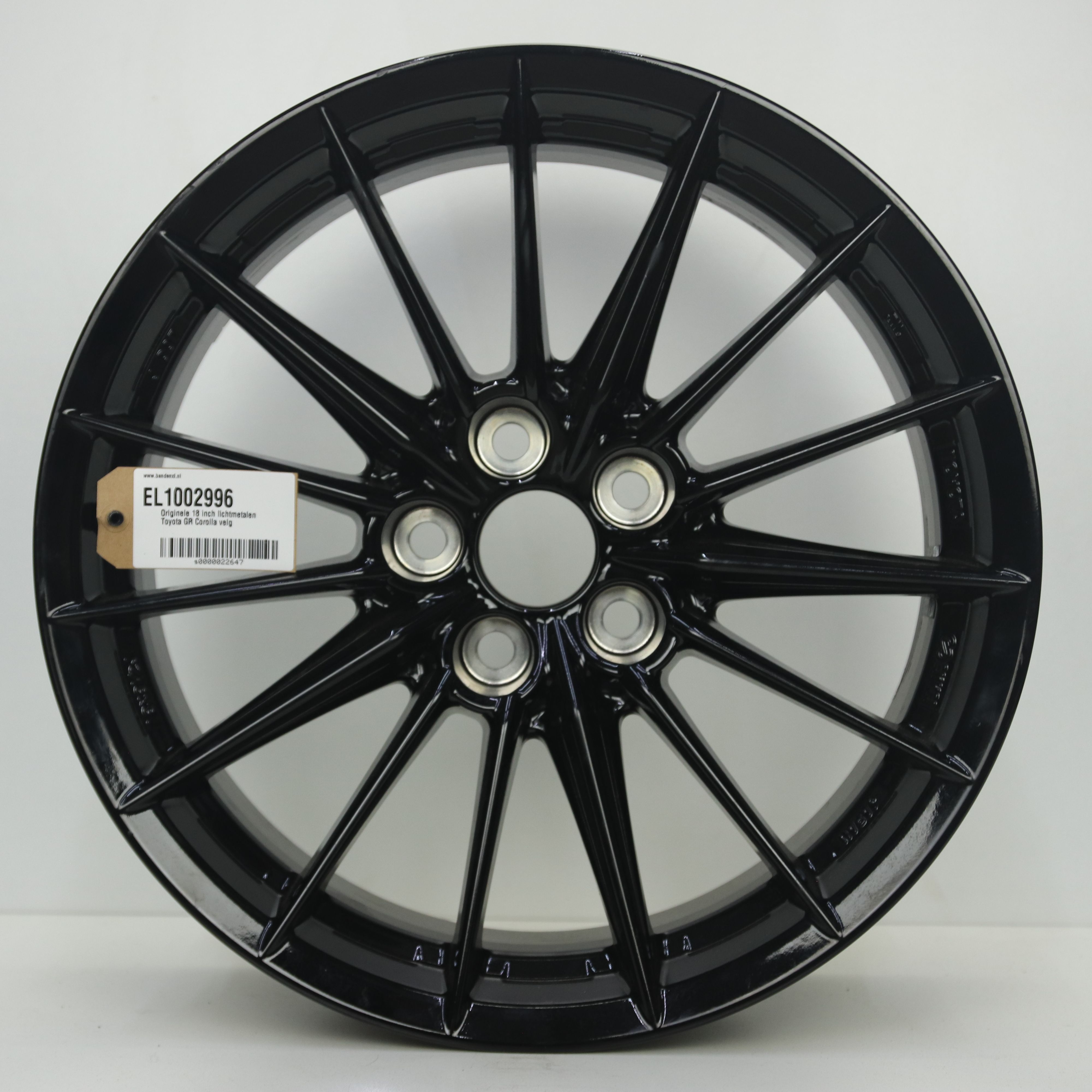 EL1002996 Originele 18 inch lichtmetalen Toyota GR Corolla velg 8.50X18 5X114.3 ET30.0 NB60.10 Zwart