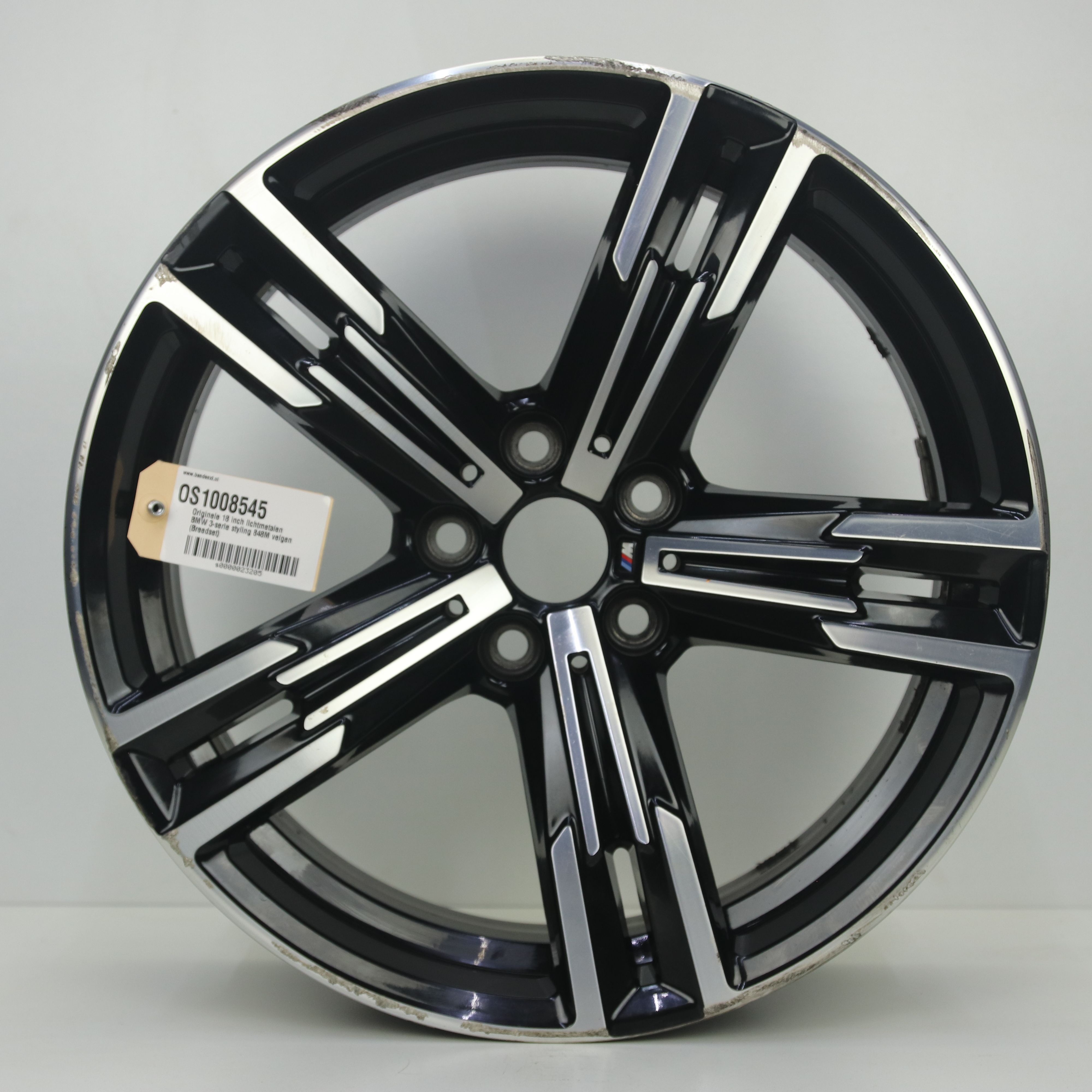 OS1008545 Originele 18 inch lichtmetalen BMW 3-serie styling 848M velgen (Breedset) 7.50X18 5X112 ET25.0 NB66.60 Zwart gepolijst