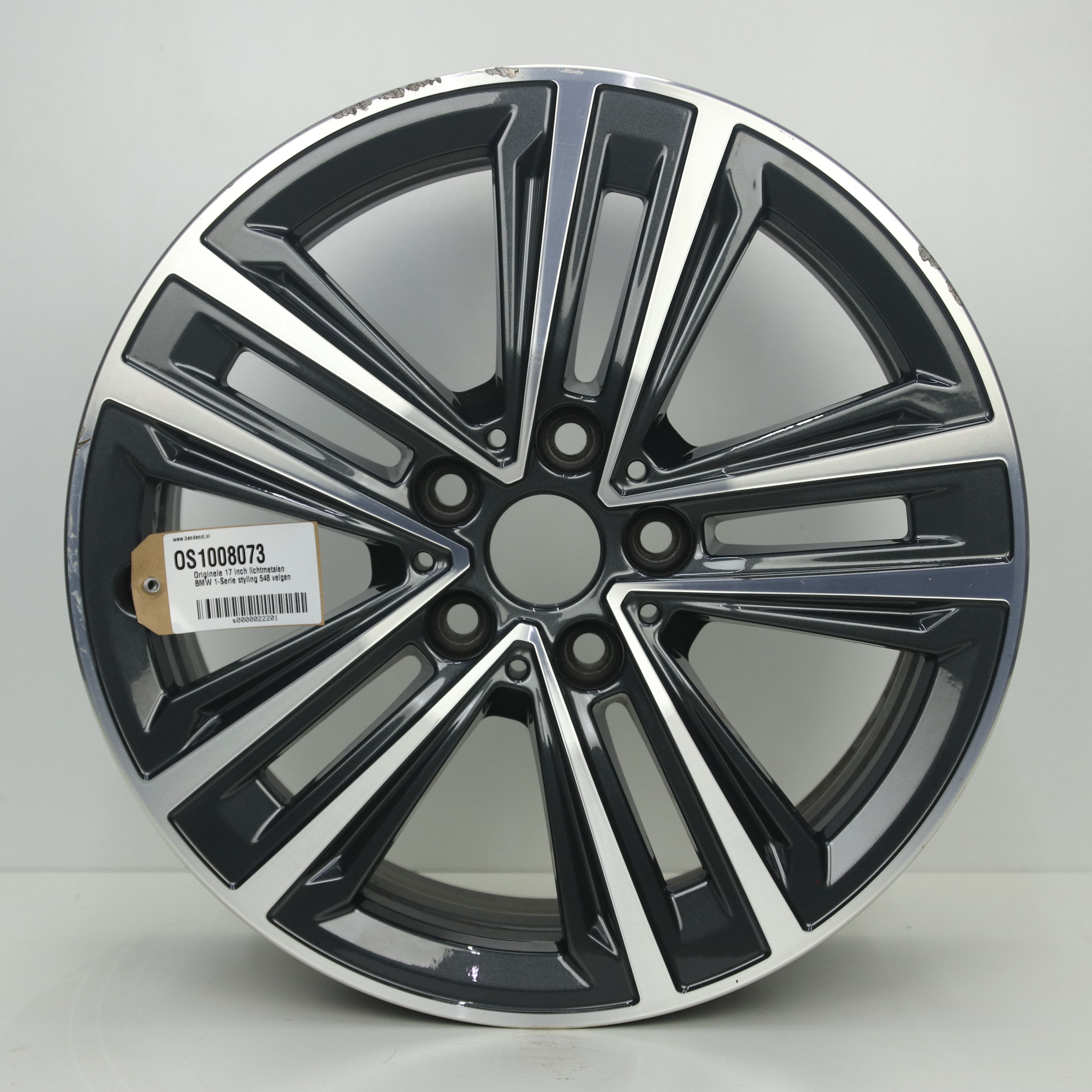 OS1008073 Originele 17 inch lichtmetalen BMW 1-serie styling 548 velgen 7.50X17 5X112 ET54.0 NB66.60 Antraciet gepolijst