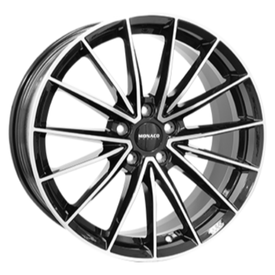 Monaco GP14 8.00X19 5X112 ET45.0 NB66.60 Zwart Glans / Gepolijst