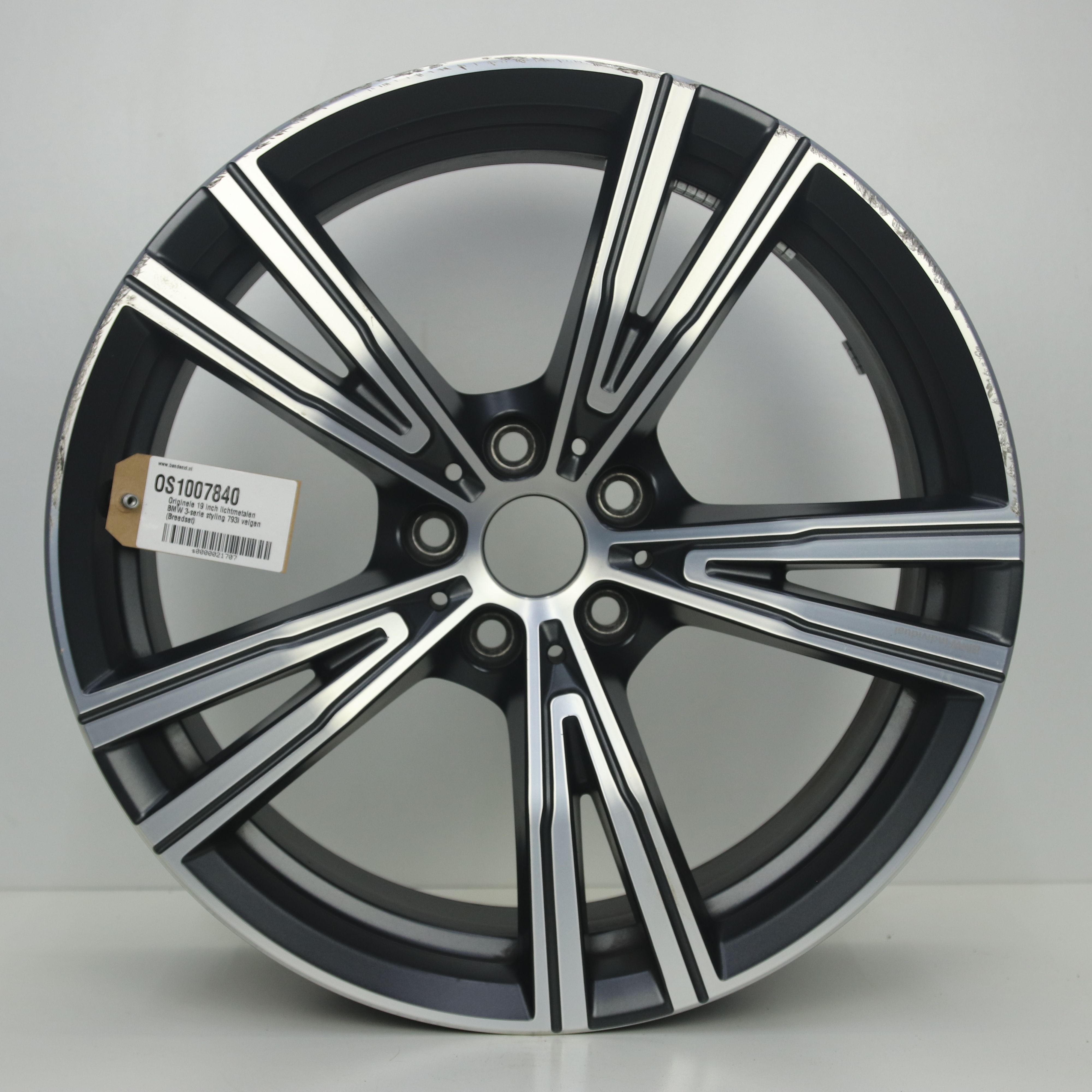 OS1007840 Originele 19 inch lichtmetalen BMW 3-serie styling 793i velgen (Breedset) 8.00X19 5X112 ET27.0 NB66.60 Mat antraciet gepolijst