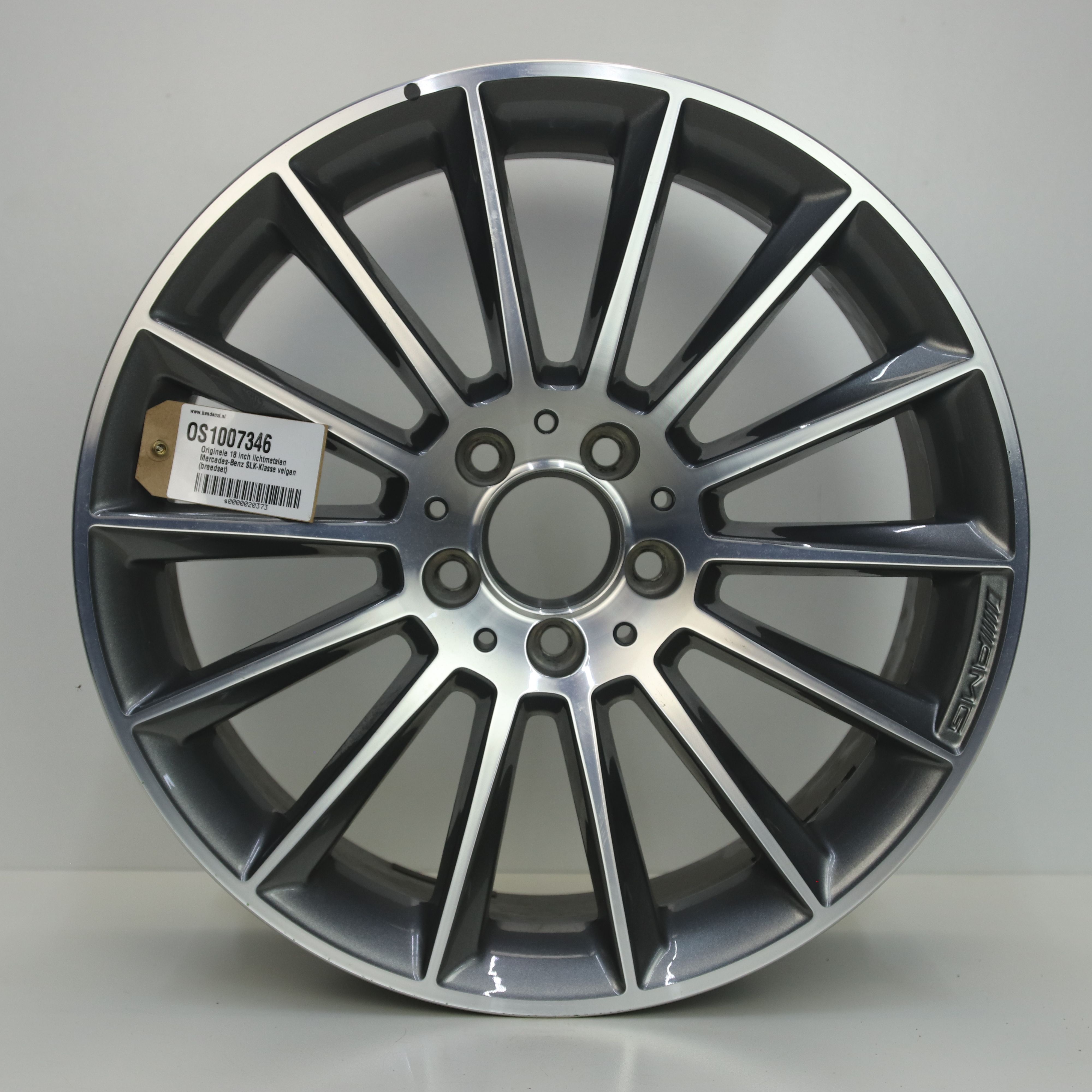 OS1007346 Originele 18 inch lichtmetalen Mercedes-Benz SLK-Klasse velgen (breedset) 8.00X18 5X112 ET43.0 NB66.60 Antraciet Gepolijst