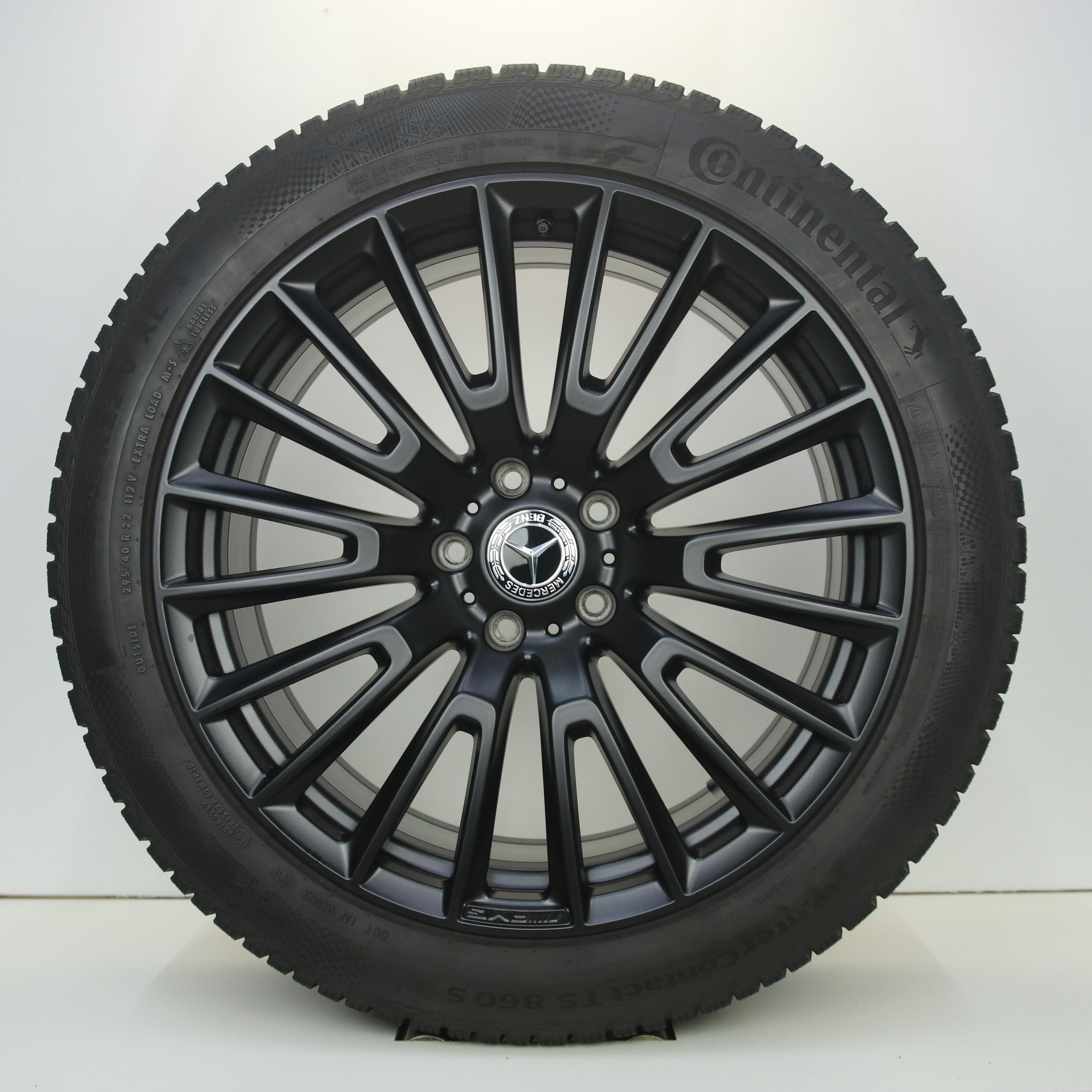 IN1003056 Originele 22 inch lichtmetalen Mercedes-Benz G-klasse G63 AMG velgen (set compleet met banden) 10.00X22 5X130 ET36.1 NB84.10 Mat zwart