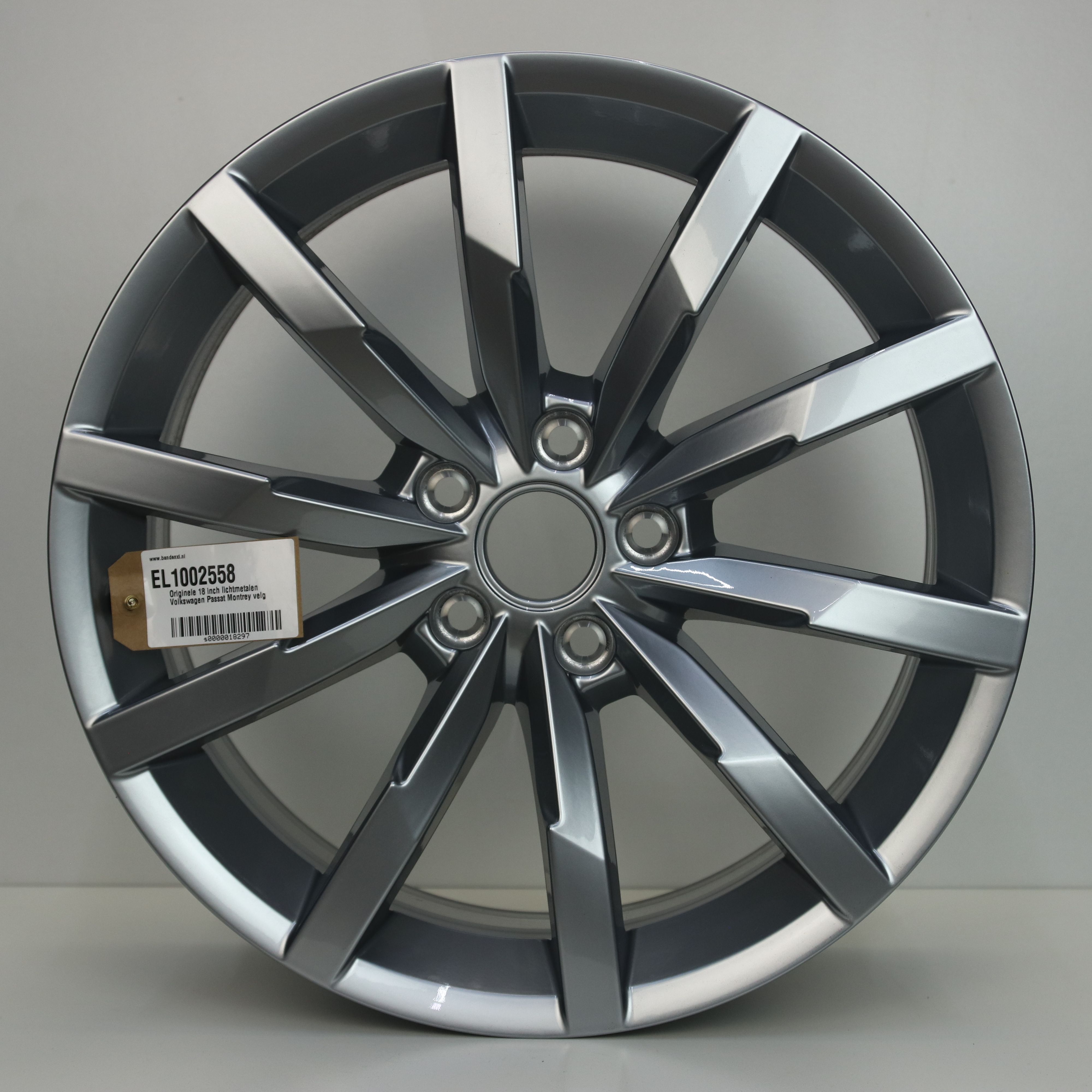 EL1002558 Originele 18 inch lichtmetalen Volkswagen Passat Montrey velg 8.00X18 5X112 ET44.0 NB57.10 Antraciet