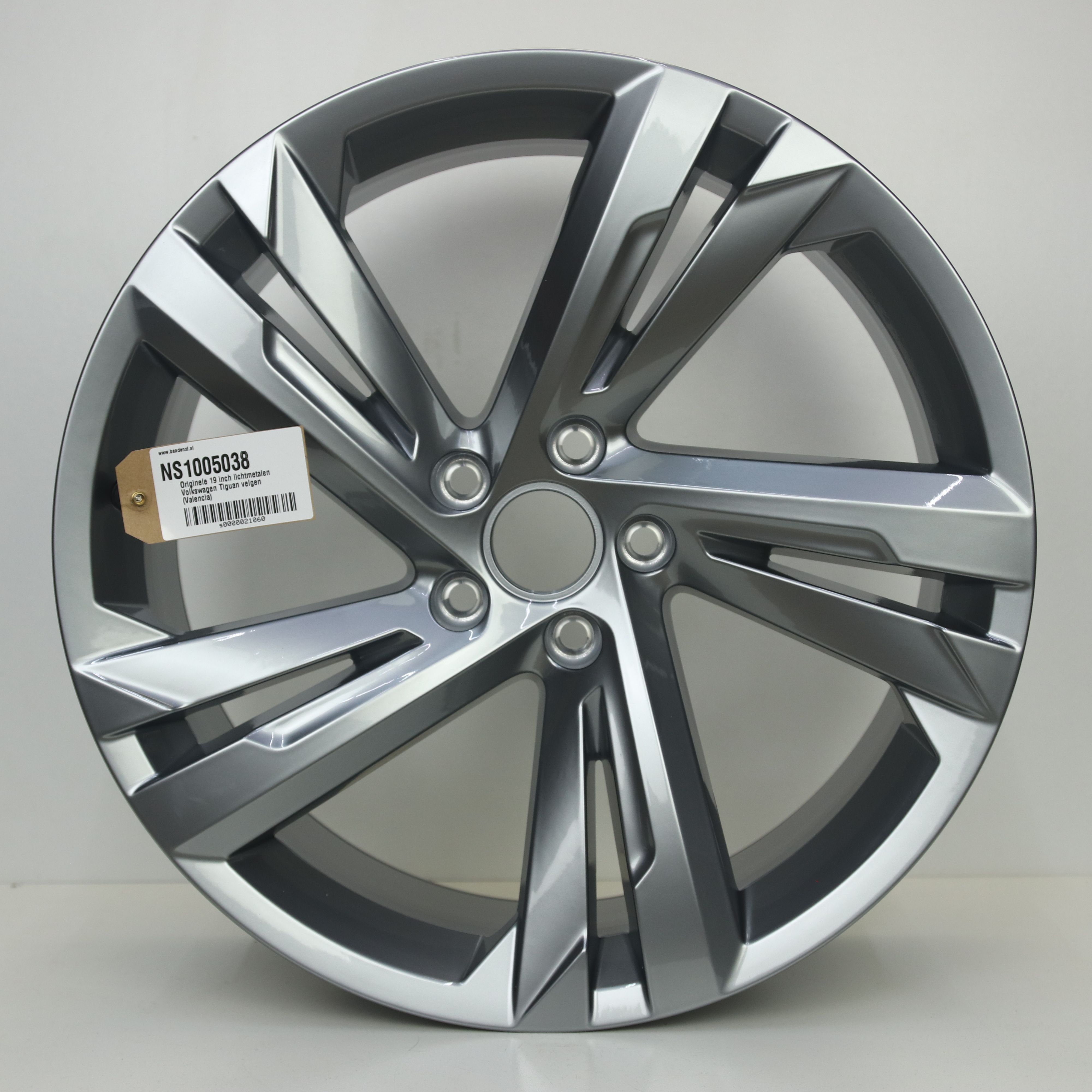 NS1005038 Originele 19 inch lichtmetalen Volkswagen Tiguan velgen (Valencia) 8.50X19 5X112 ET38.0 NB57.10 Antraciet