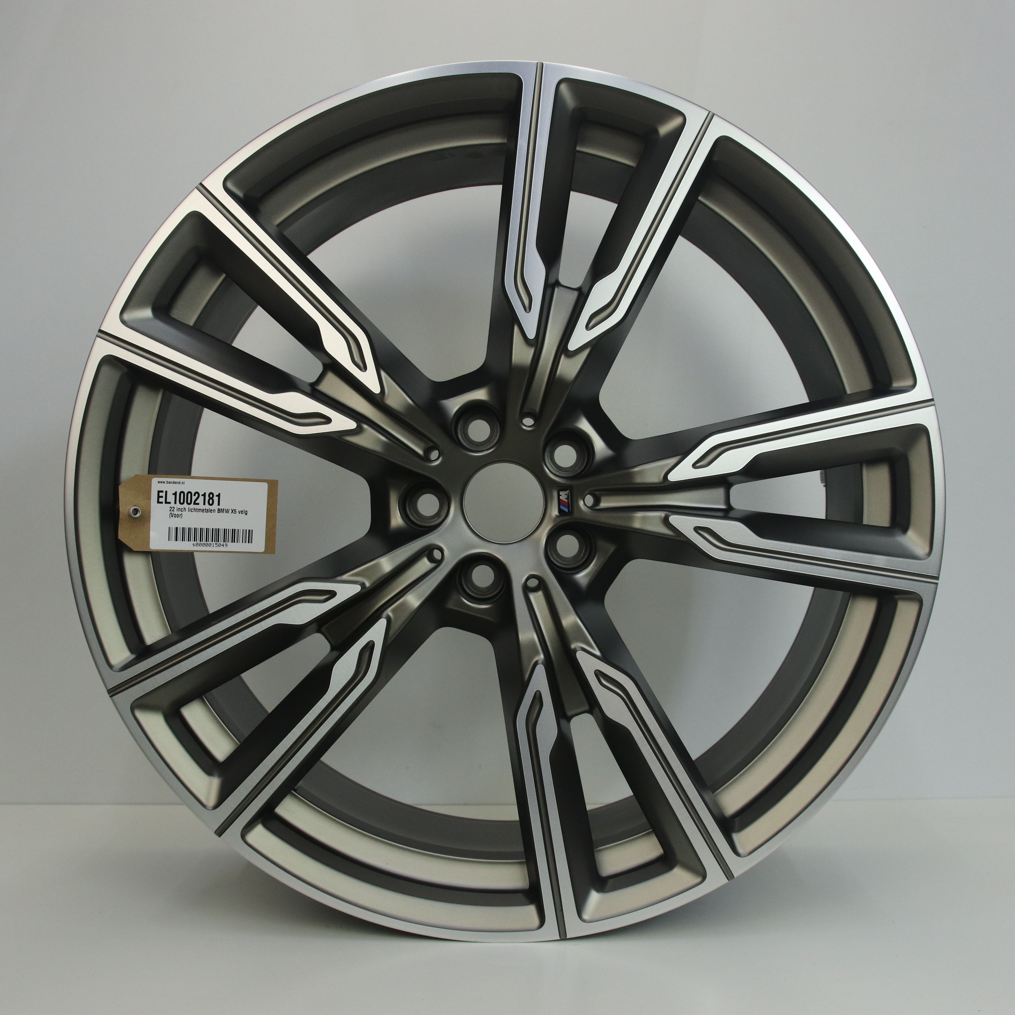 EL1002181 22 inch lichtmetalen BMW X5 velg (Voor) 9.50X22 5X112 ET37.0 NB66.60 Ferric grey