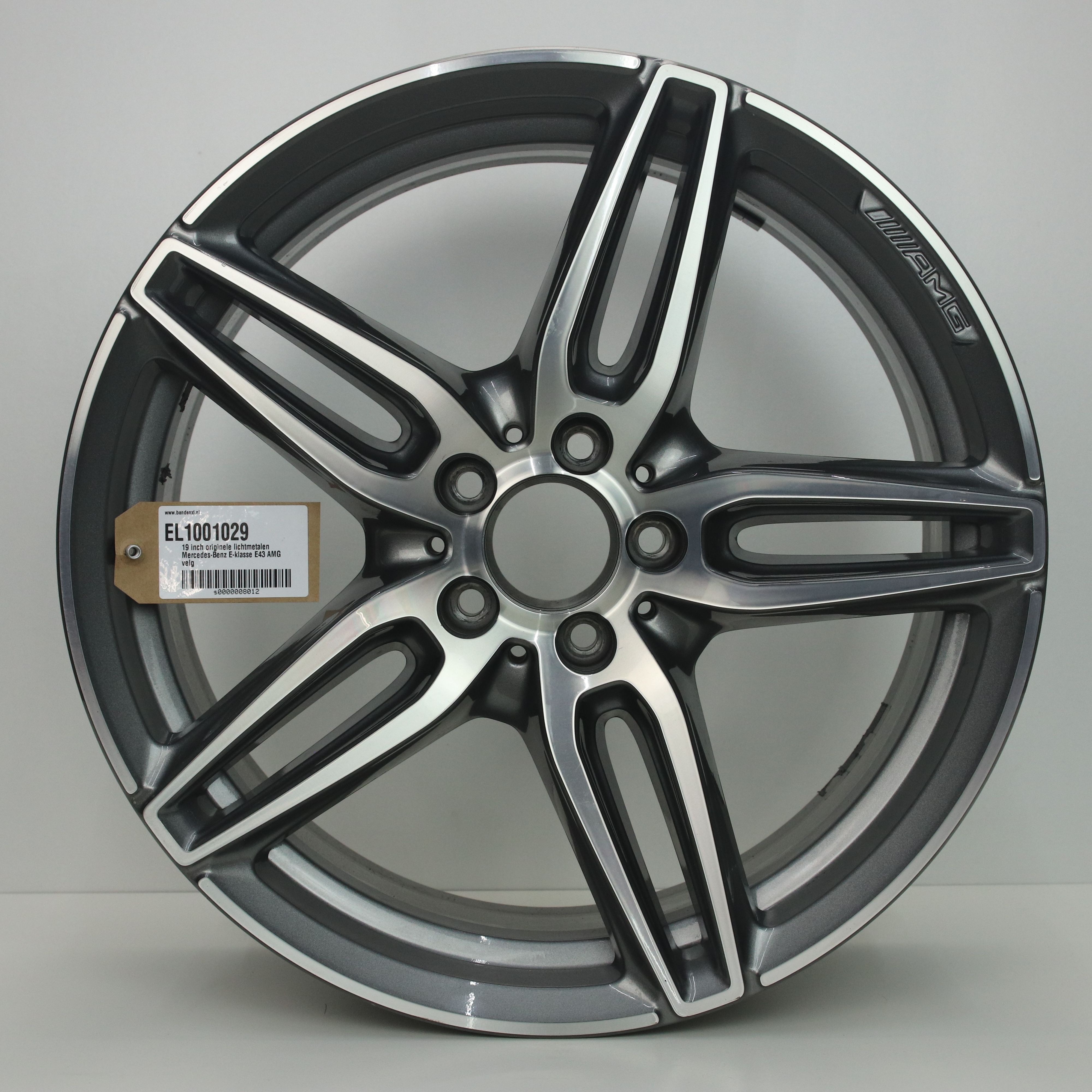 EL1001029 19 inch originele lichtmetalen Mercedes-Benz E-klasse E43 AMG velg 8.00X19 5X112 ET20.0 NB66.60 Antraciet gepolijst