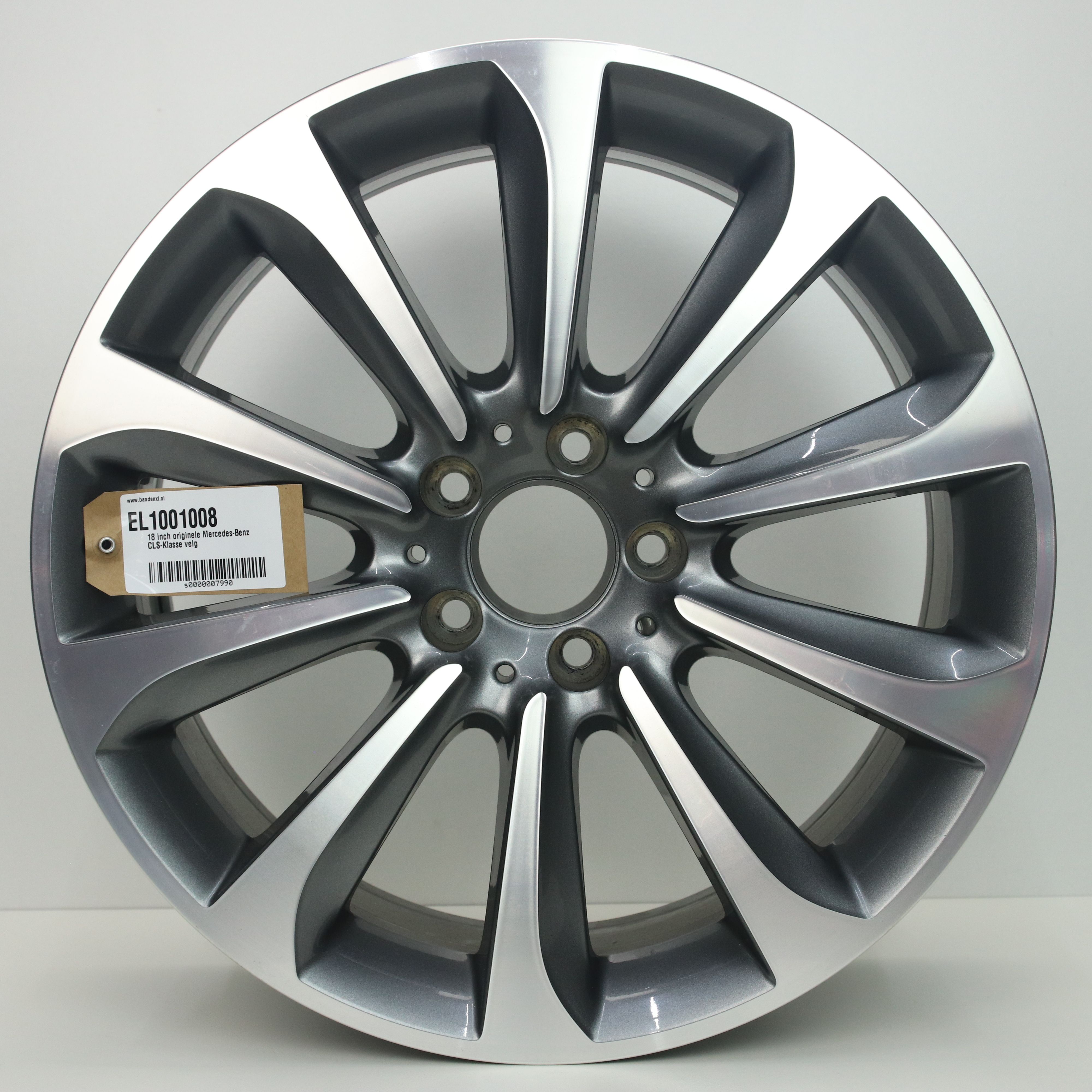 EL1001008 18 inch originele Mercedes-Benz CLS-Klasse velg 8.50X18 5X112 ET34.5 NB66.60 Antraciet gepolijst