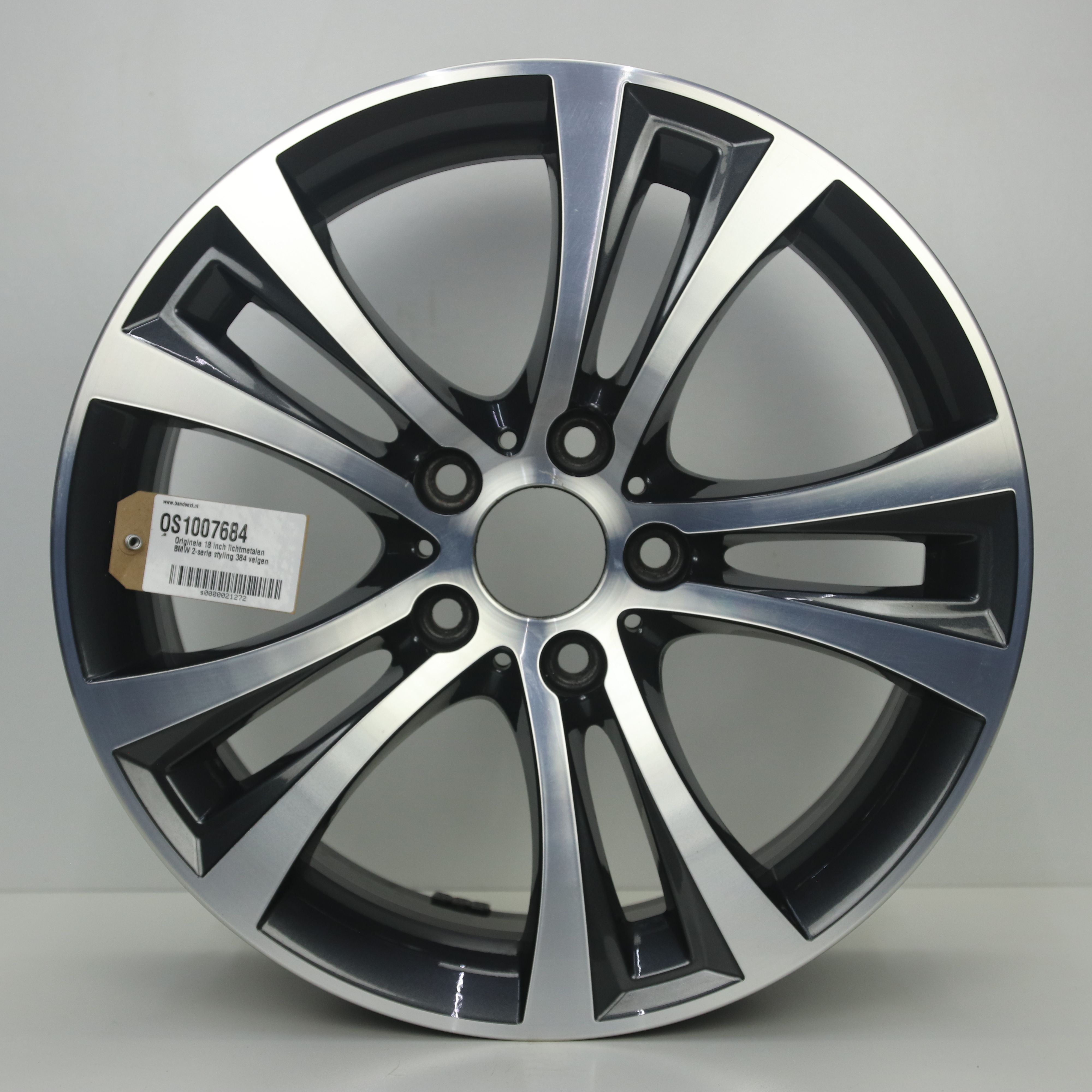 OS1007684 Originele 18 inch lichtmetalen BMW 2-serie styling 384 velgen 7.50X18 5X120 ET45.0 NB72.60 Antraciet Gepolijst