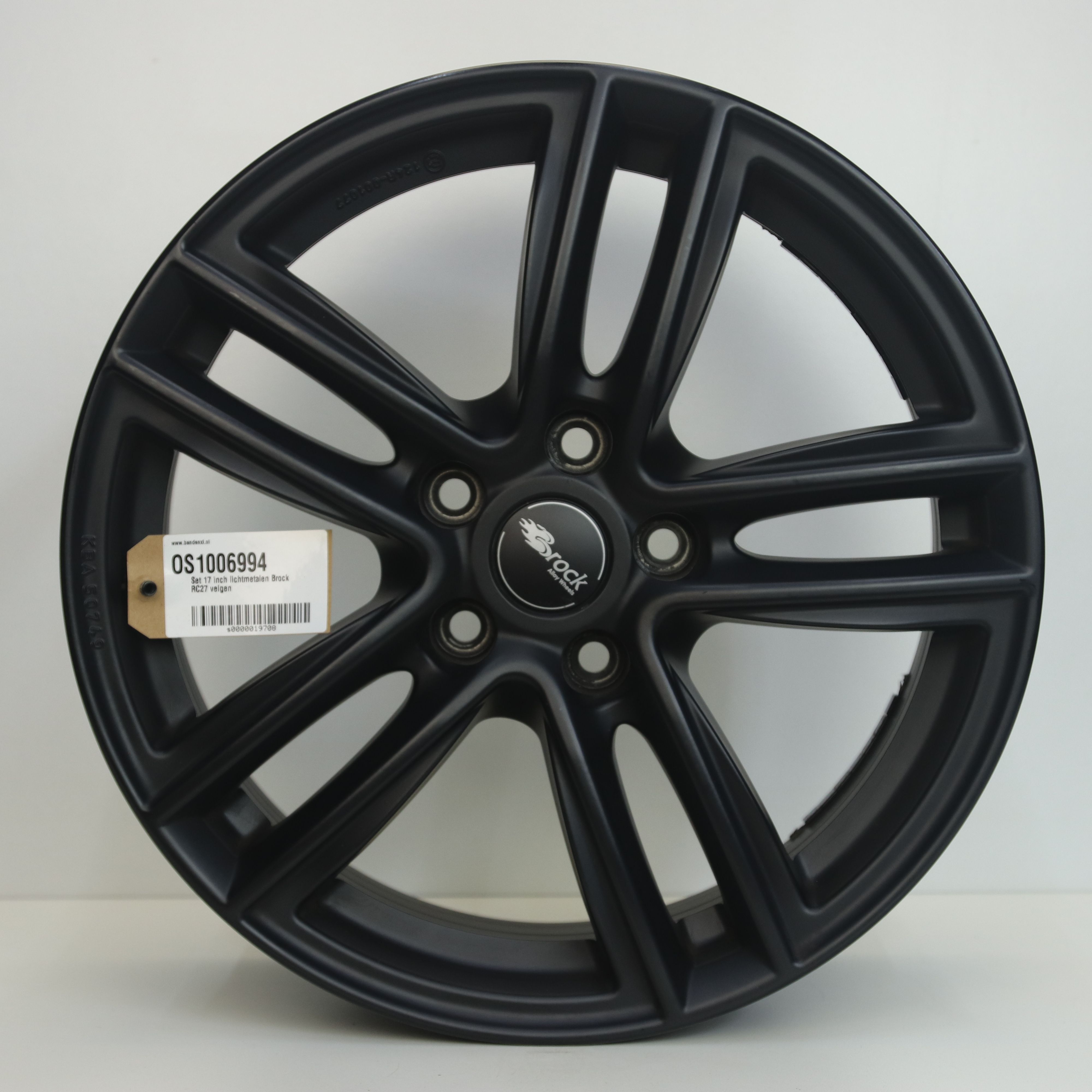 OS1006994 Set 17 inch lichtmetalen Brock RC27 velgen 7.50X17 5X112 ET52.0 NB66.60 Mat zwart