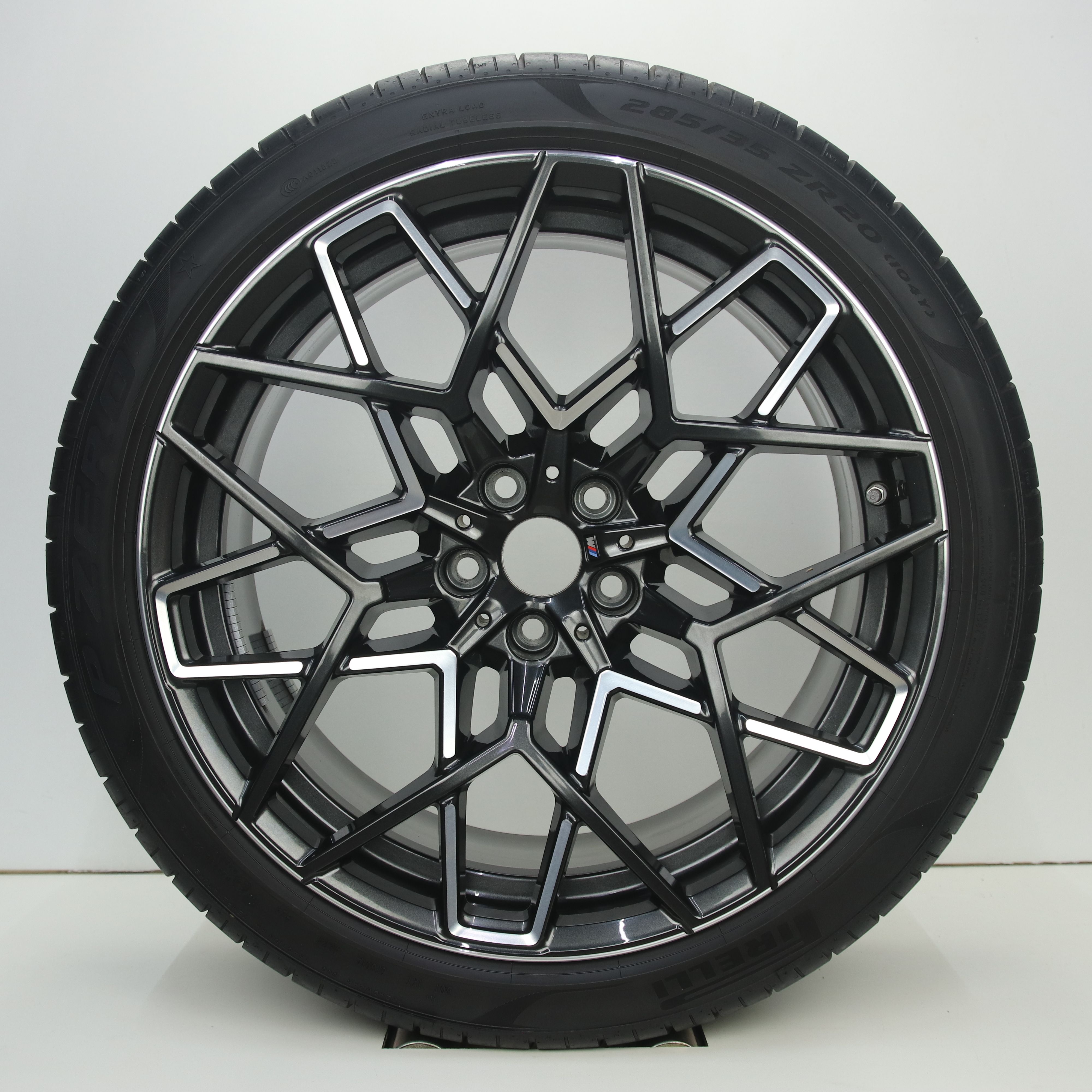 OS1007950 Originele 20 inch lichtmetalen BMW M8 styling 813M velgen (breedset) 9.50X20 5X112 ET28.0 NB66.60 Antraciet Gepolijst