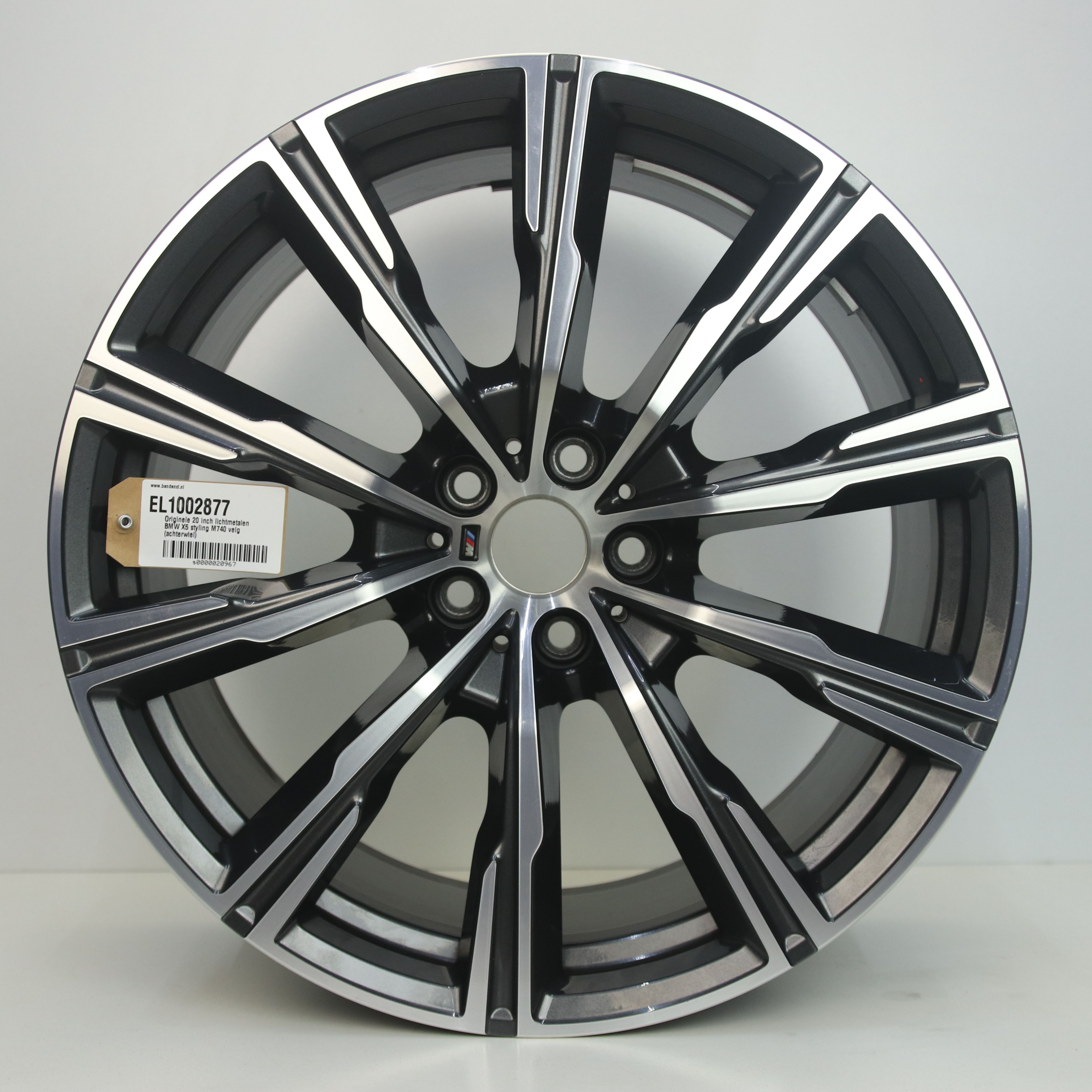 EL1002877 Originele 20 inch lichtmetalen BMW X5 styling M740 velg (achterwiel) 10.50X20 5X112 ET40.0 NB66.60 Antraciet gepolijst
