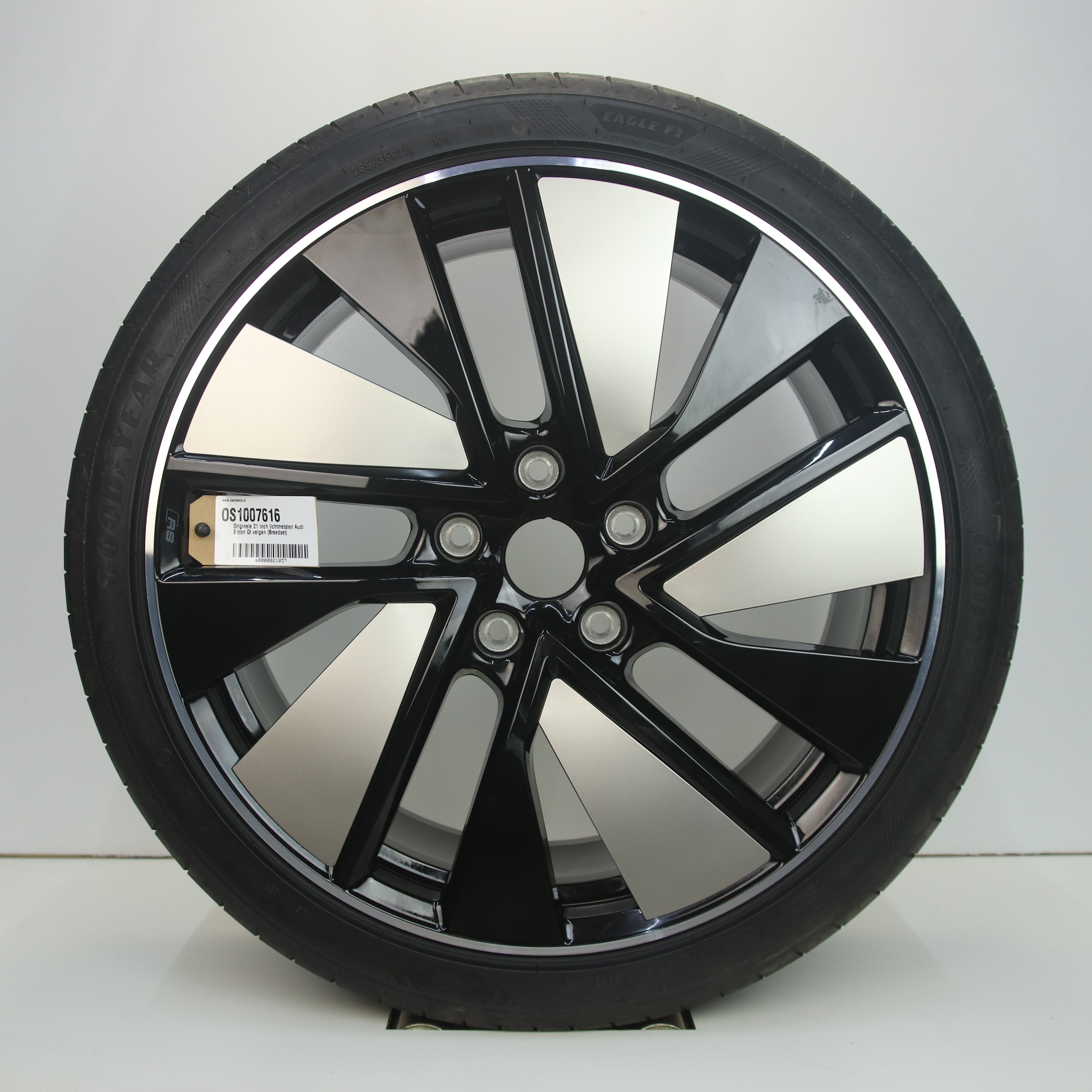OS1007616 Originele 21 inch lichtmetalen Audi E-tron Gt velgen (Breedset) 9.50X21 5X130 ET60.0 NB71.60 Zwart gepolijst