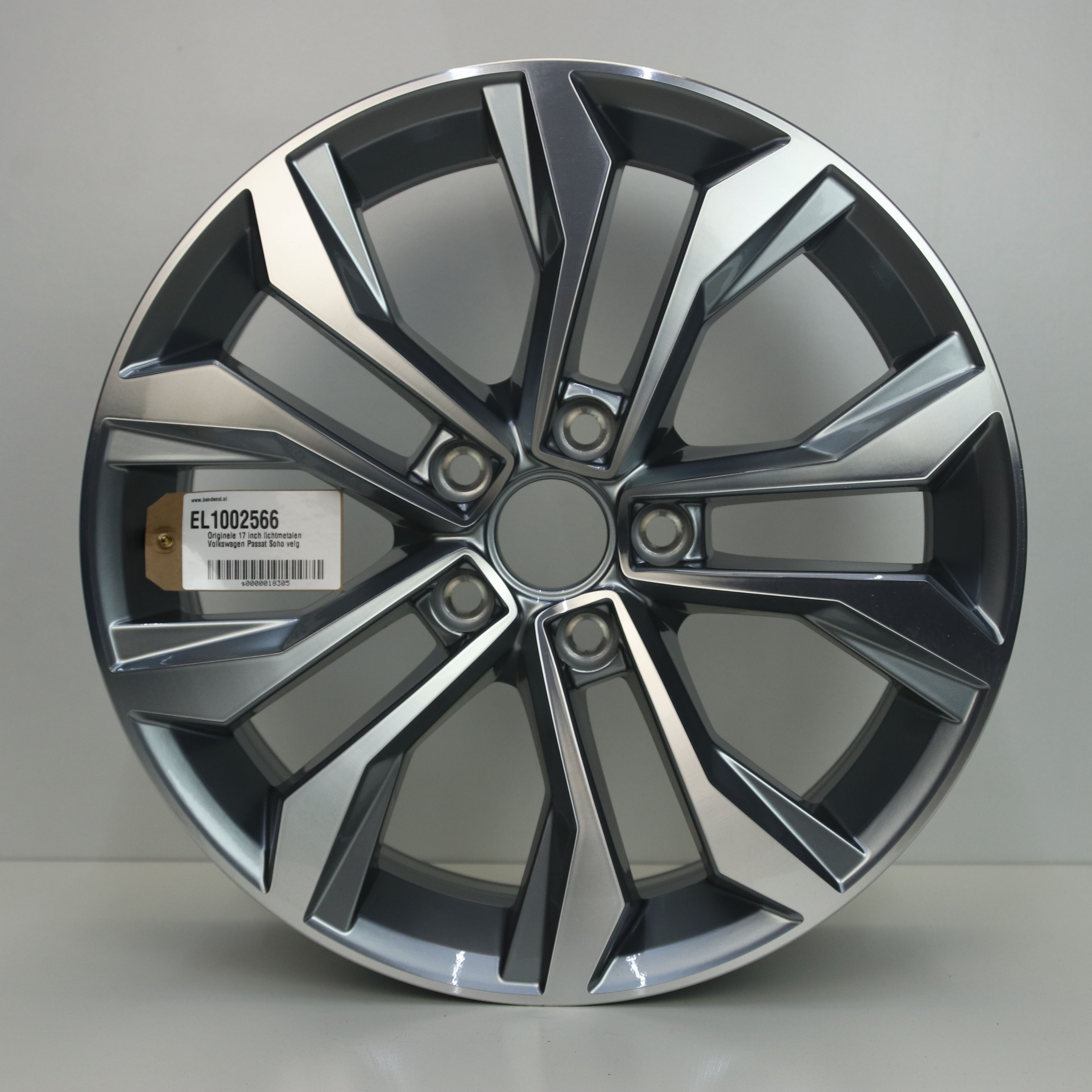 EL1002566 Originele 17 inch lichtmetalen Volkswagen Passat Soho velg 7.00X17 5X112 ET40.0 NB57.10 Antraciet gepolijst