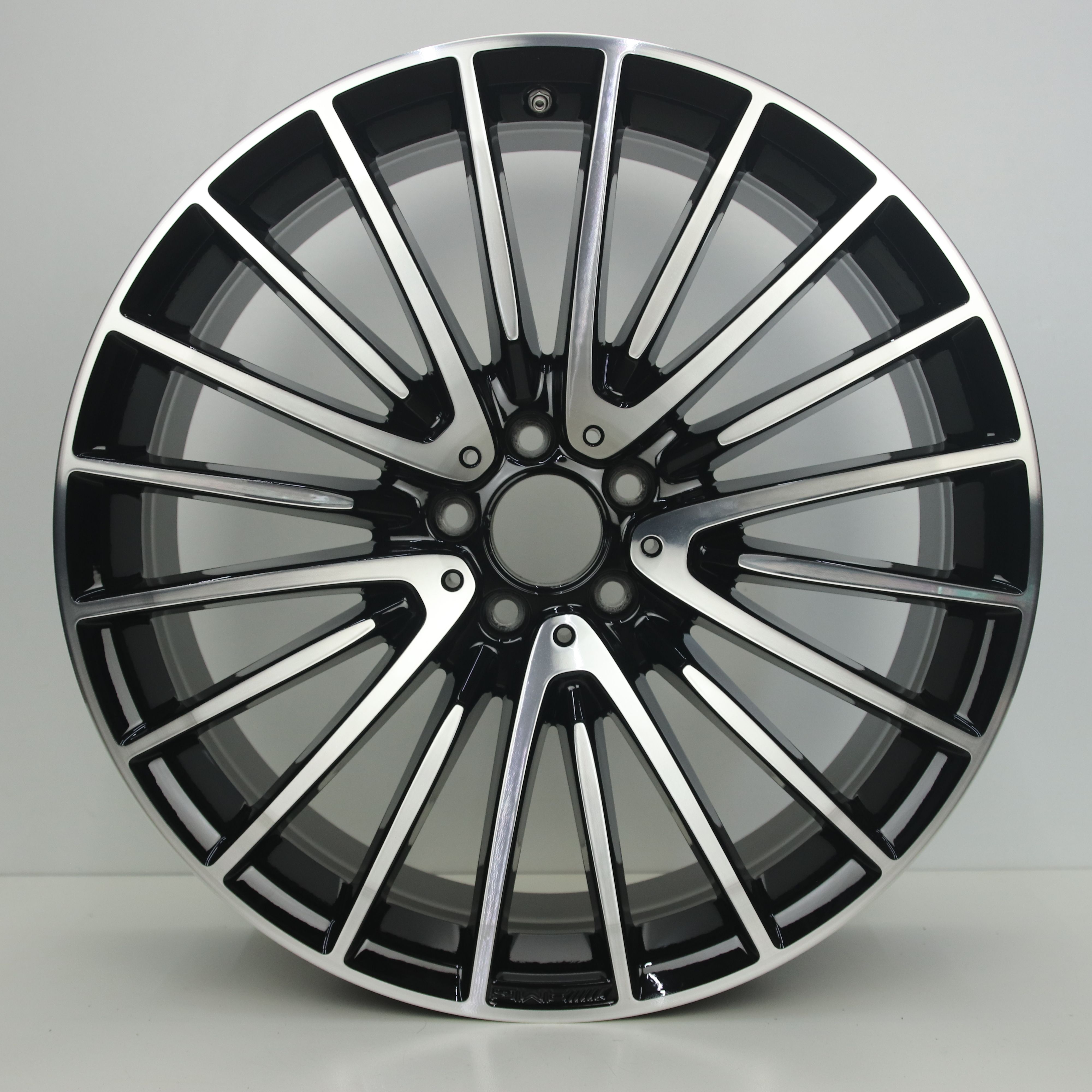OS1007938 Originele 21 inch lichtmetalen Mercedes-Benz S-klasse AMG velgen (Breedset) 9.00X21 5X112 ET34.0 NB66.60 Zwart gepolijst