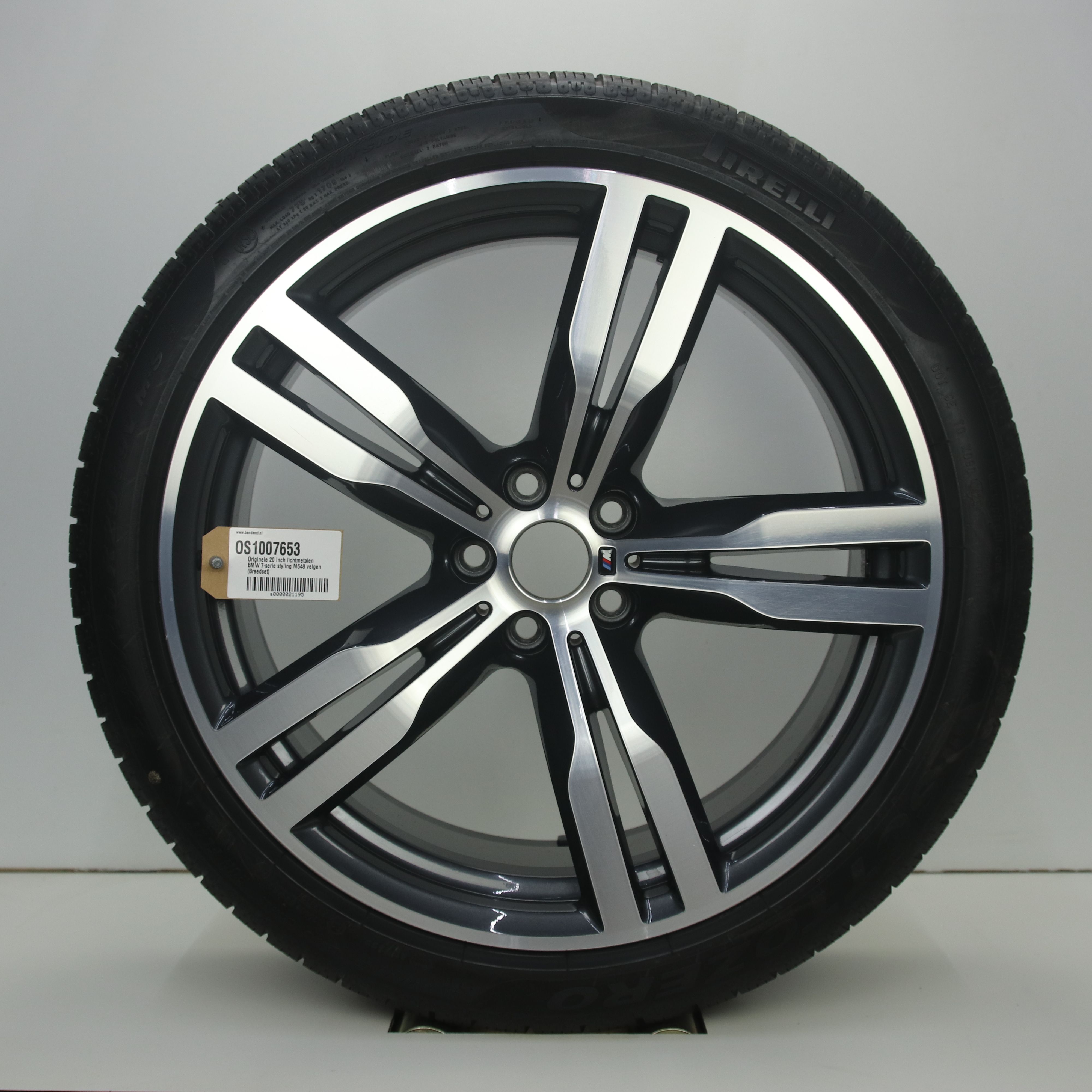 OS1007653 Originele 20 inch lichtmetalen BMW 7-serie styling M648 velgen (Breedset) 8.50X20 5X112 ET25.0 NB66.60 Antraciet Gepolijst