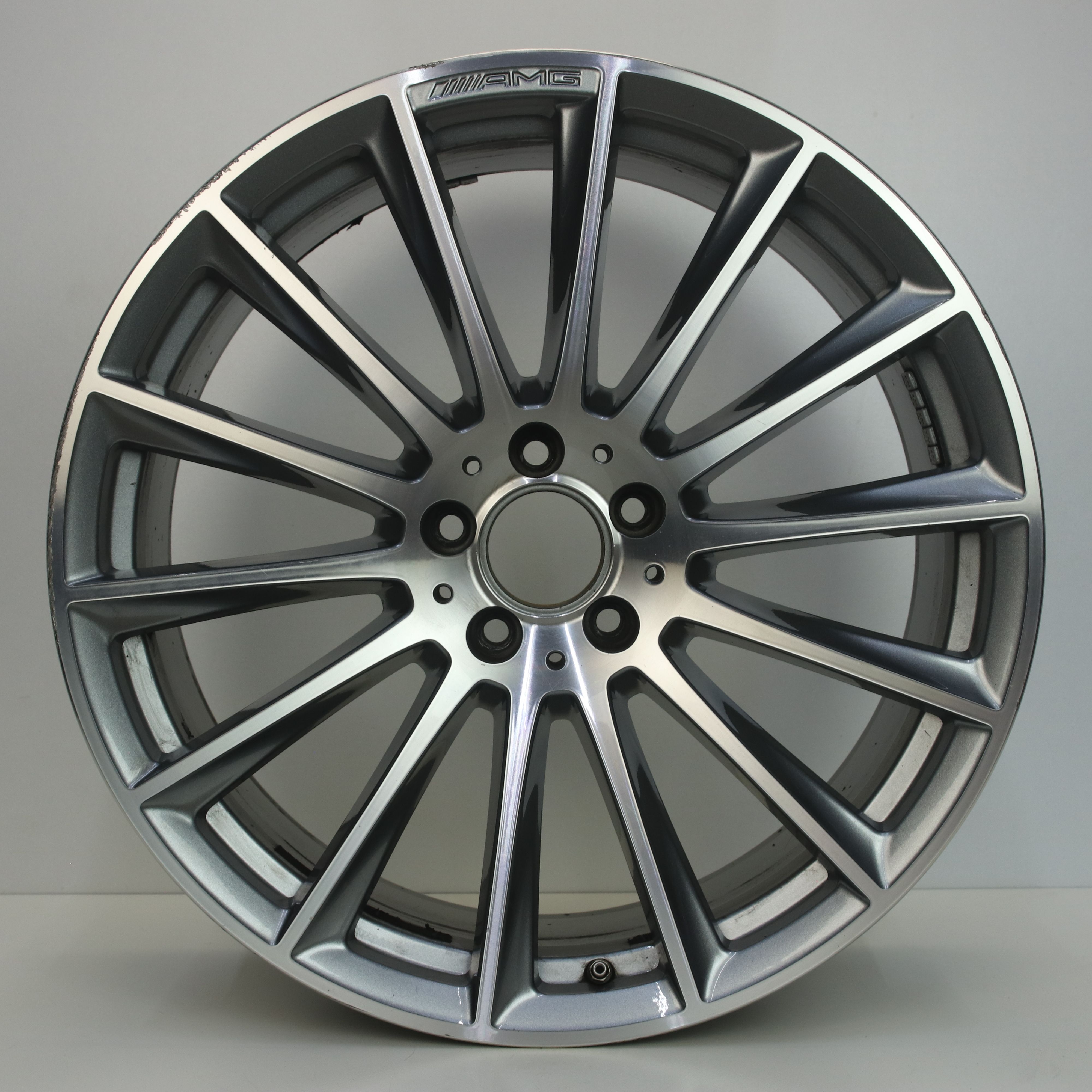 IN1002924 Originele 20 inch lichtmetalen Mercedes-Benz S-Klasse AMG velgen (Breedset) 9.00X20 5X112 ET34.0 NB66.60 Antraciet gepolijst