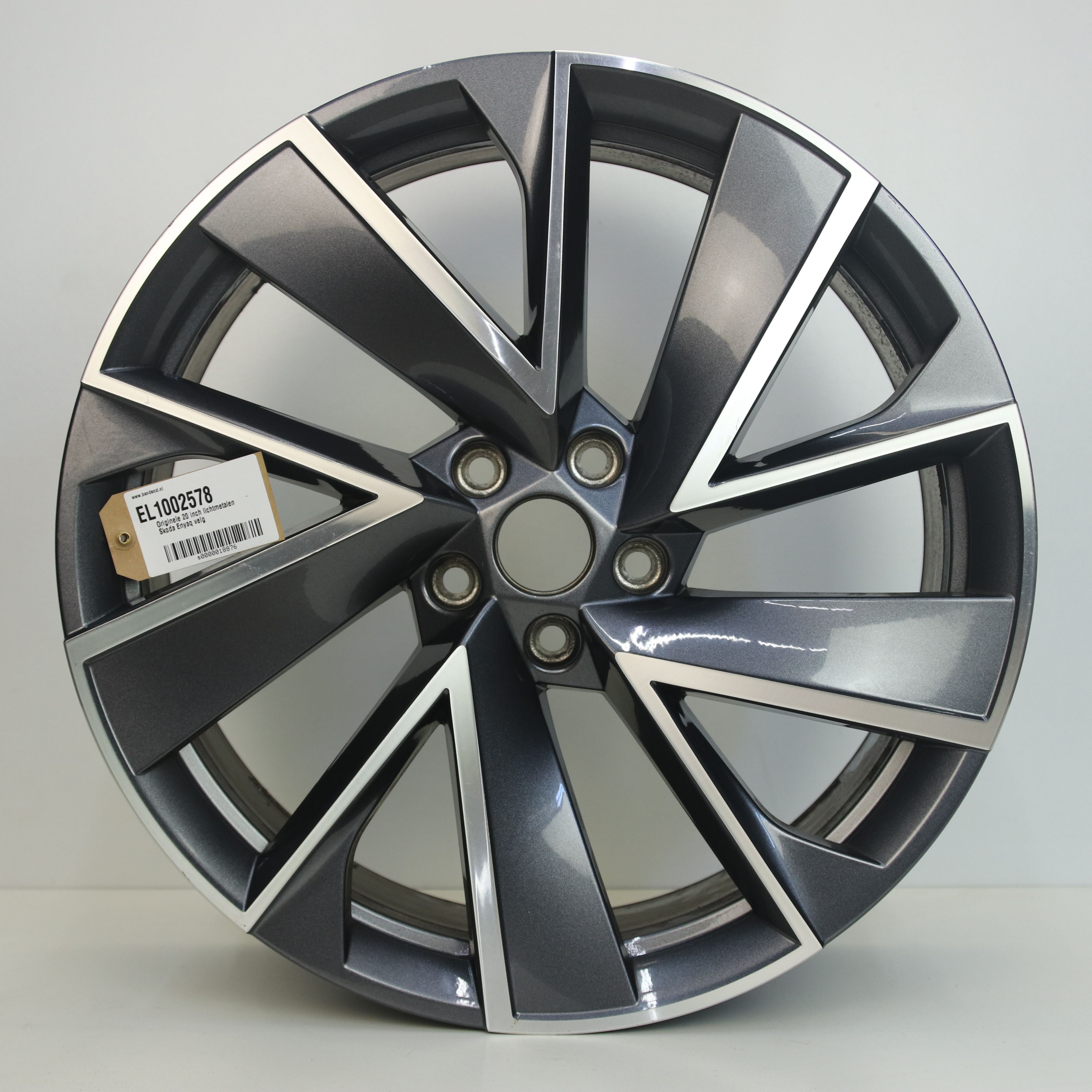 EL1002578 Originele 20 inch lichtmetalen Skoda Enyaq velg 8.00X20 5X112 ET45.0 NB57.10 Antraciet gepolijst