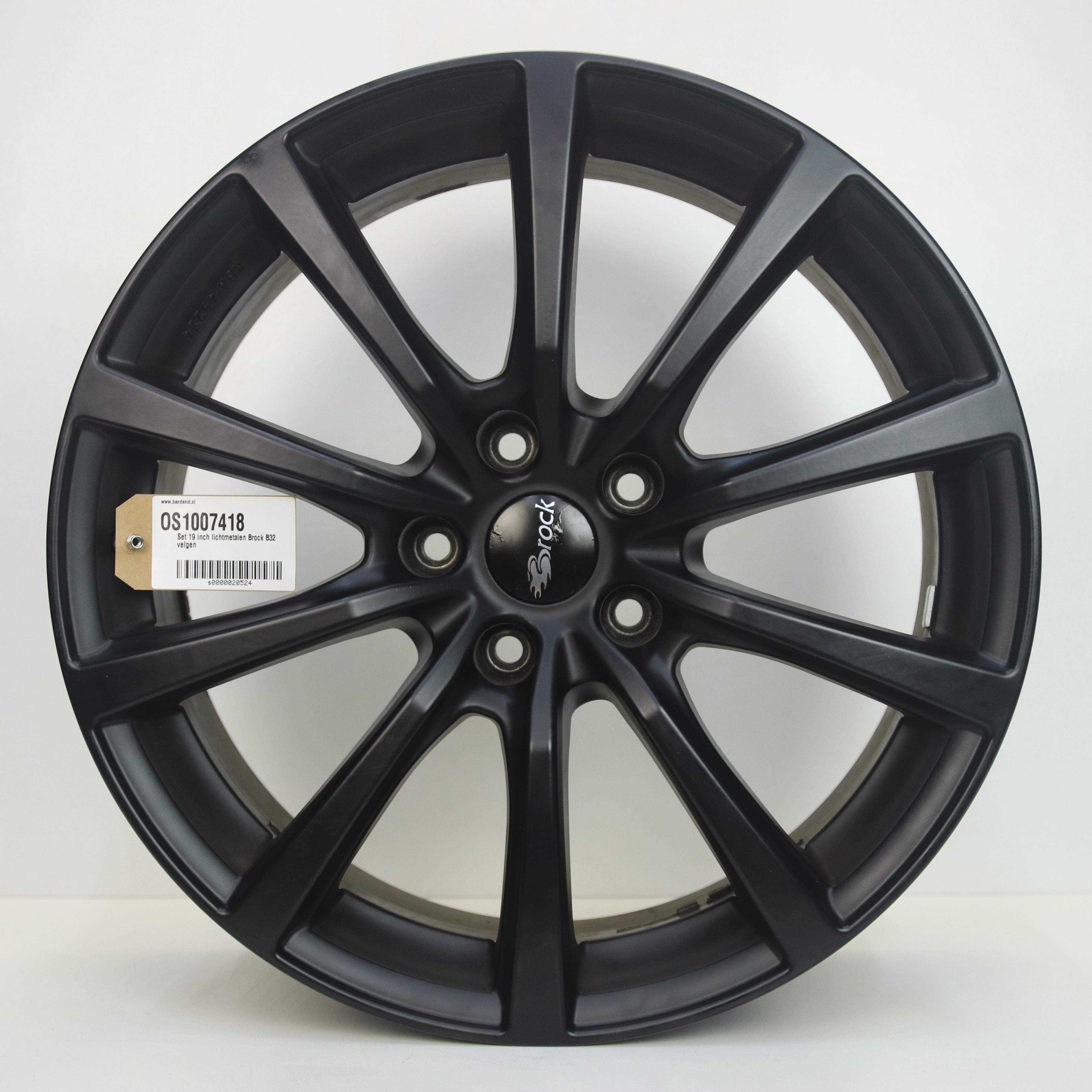 OS1007418 Set 19 inch lichtmetalen Brock B32 velgen 8.50X19 5X120 ET35.0 NB64.10 Mat zwart