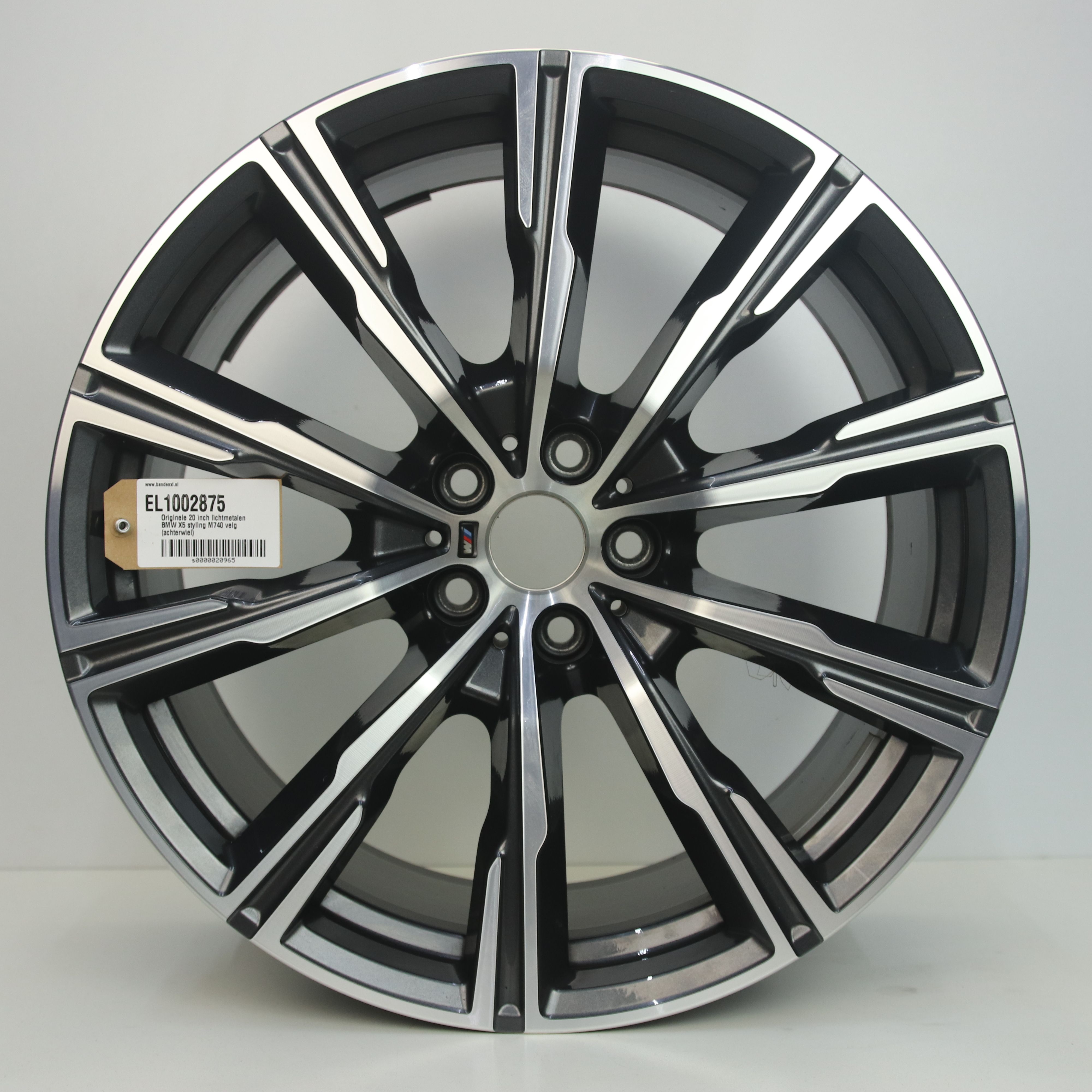 EL1002875 Originele 20 inch lichtmetalen BMW X5 styling M740 velg (achterwiel) 10.50X20 5X112 ET40.0 NB66.60 Antraciet gepolijst
