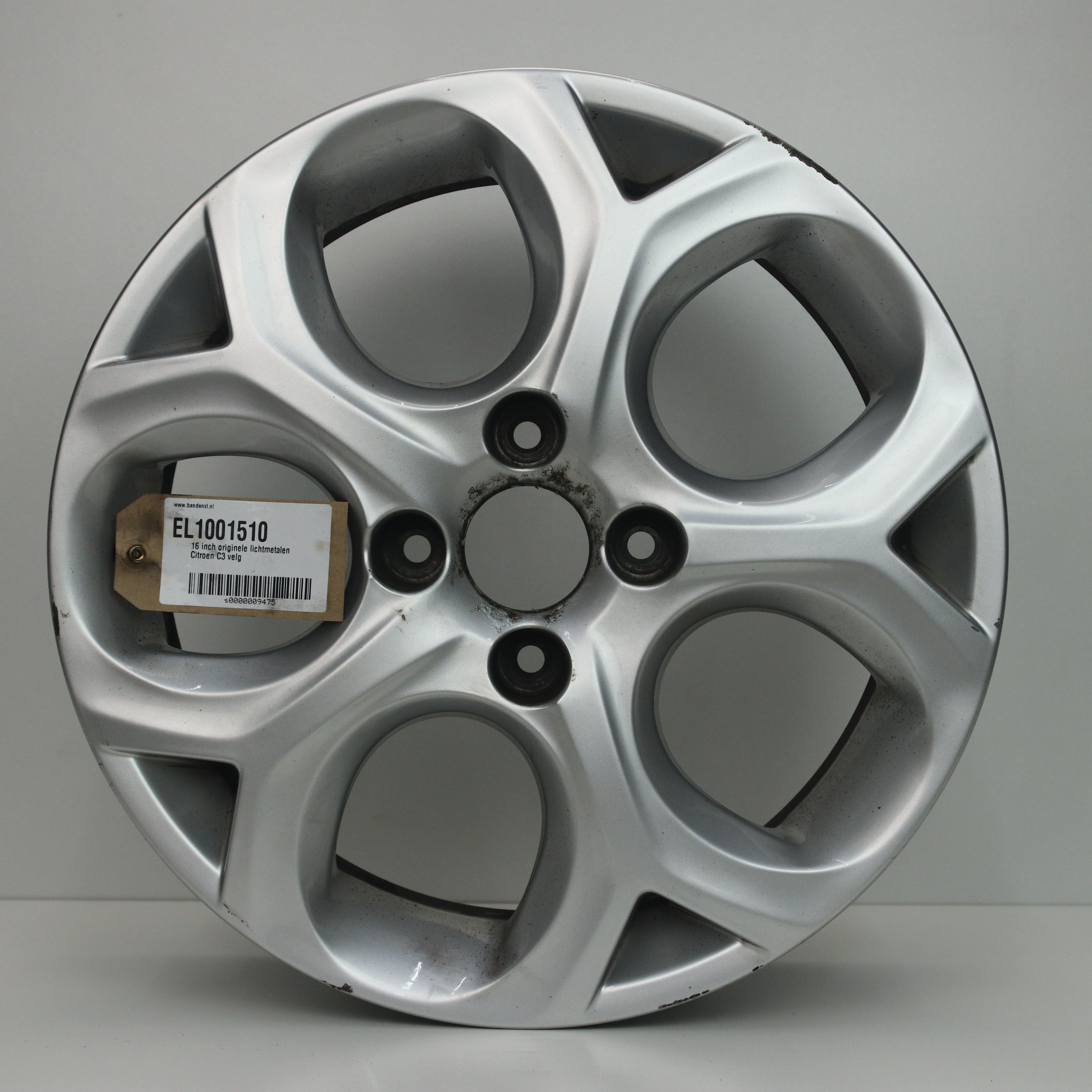 EL1001510 16 inch originele lichtmetalen Citroen C3 velg 6.00X16 4X108 ET22.0 NB65.10 Zilver