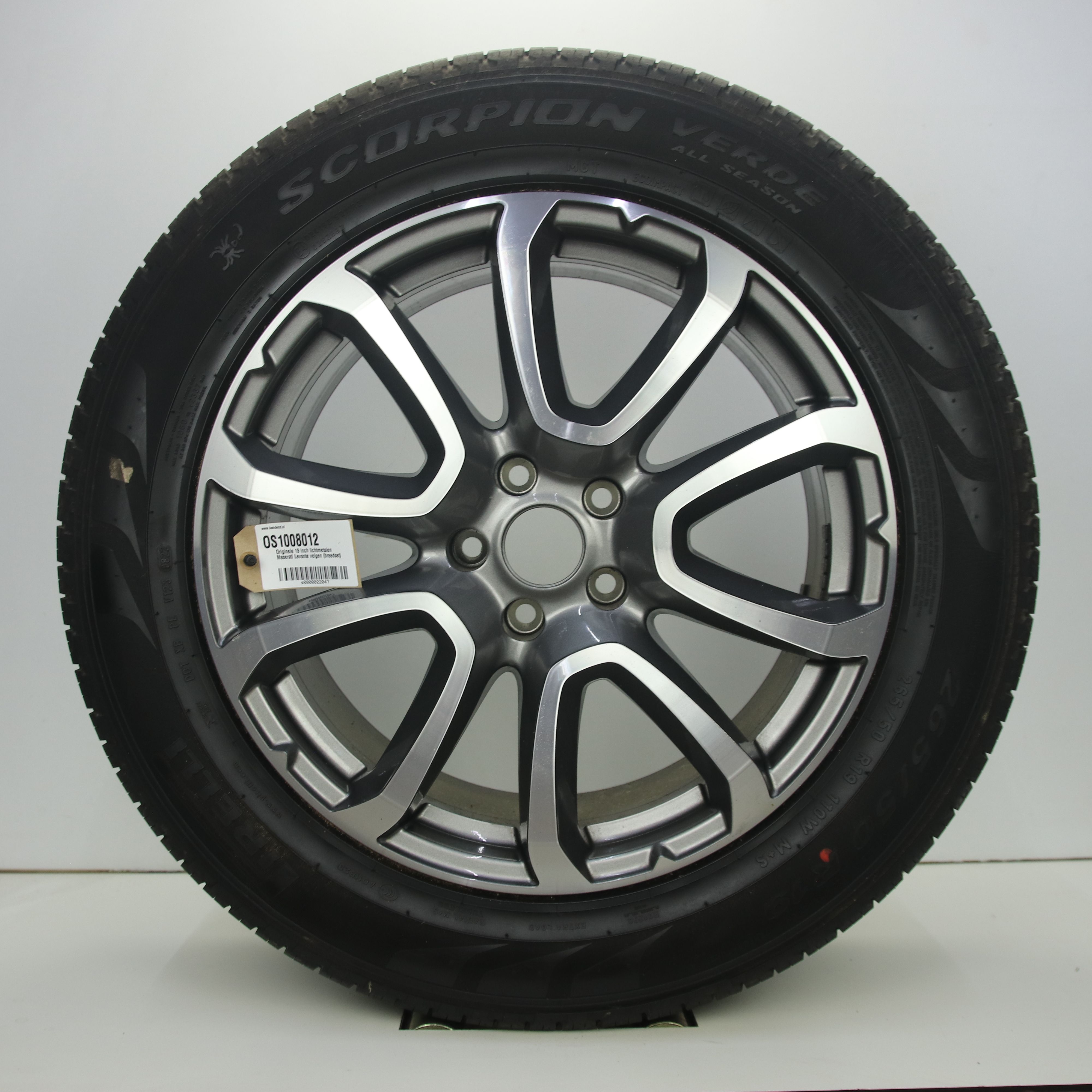 OS1008012 Originele 19 inch lichtmetalen Maserati Levante velgen (breedset) 8.50X19 5X114.3 ET44.0 NB67.10 Antraciet Gepolijst