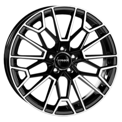 Monaco GP13 8.00X19 5X112 ET48.0 NB66.60 Zwart Glans / Gepolijst