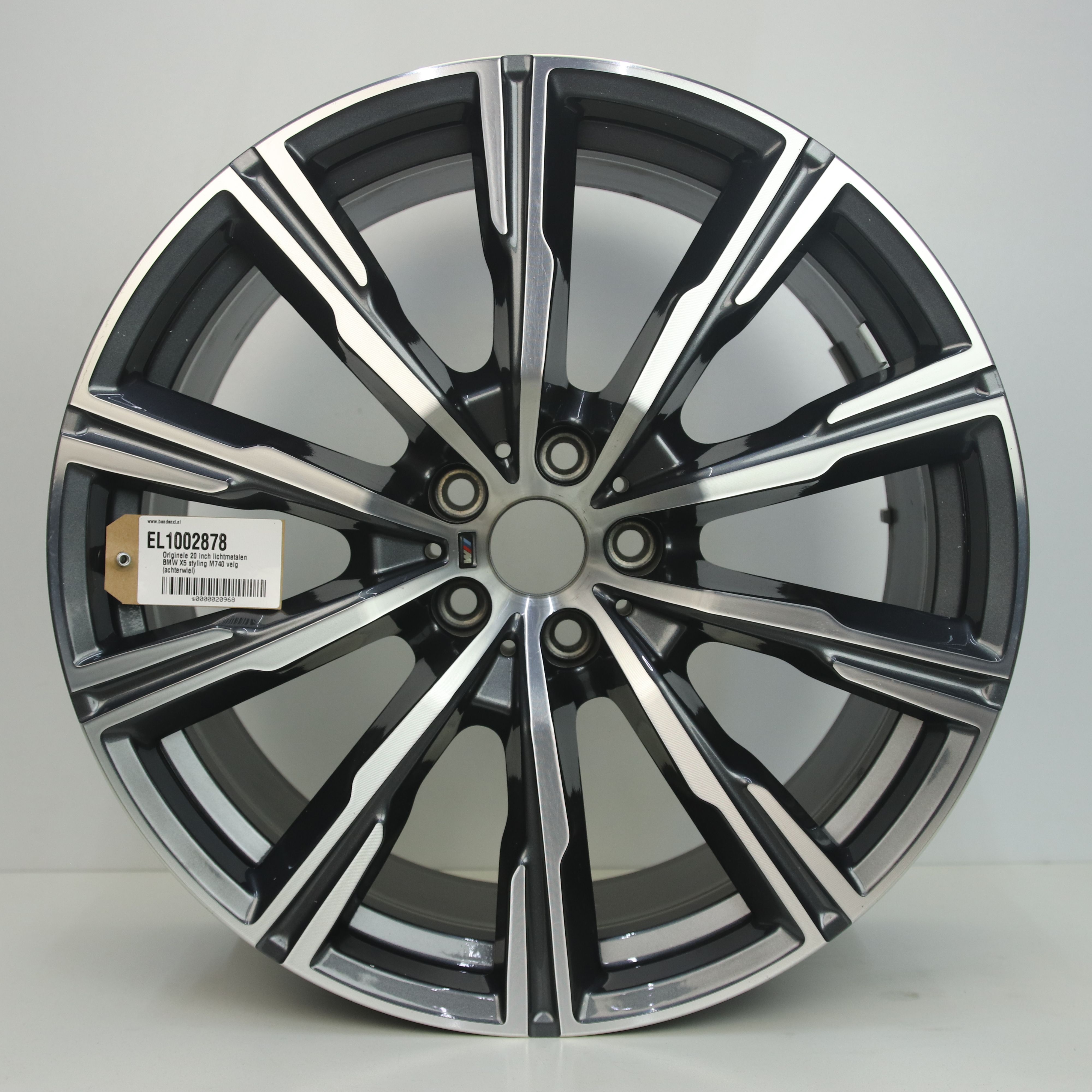 EL1002878 Originele 20 inch lichtmetalen BMW X5 styling M740 velg (achterwiel) 10.50X20 5X112 ET40.0 NB66.60 Antraciet gepolijst