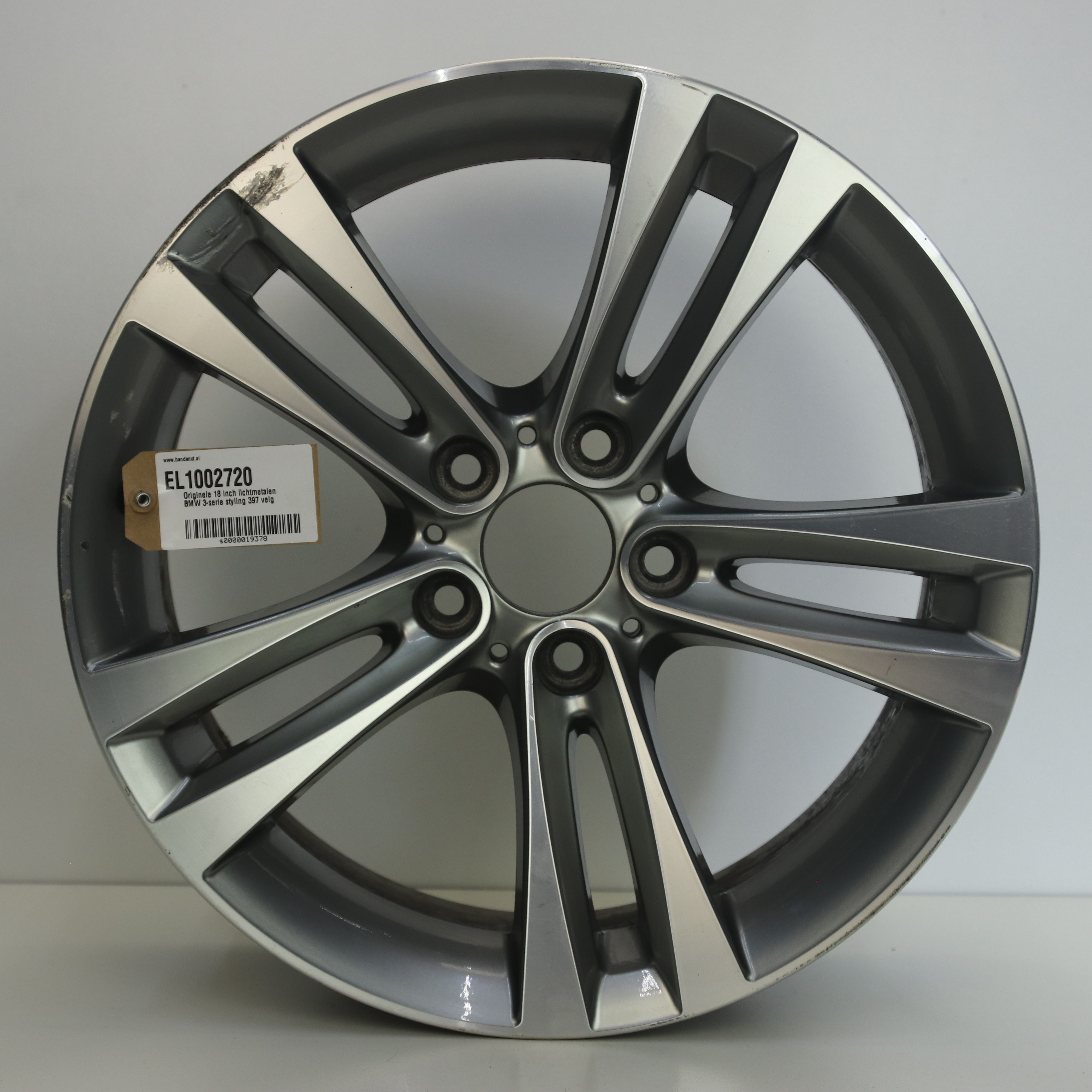 EL1002720 Originele 18 inch lichtmetalen BMW 3-serie styling 397 velg 8.00X18 5X120 ET34.0 NB72.60 Antraciet Gepolijst