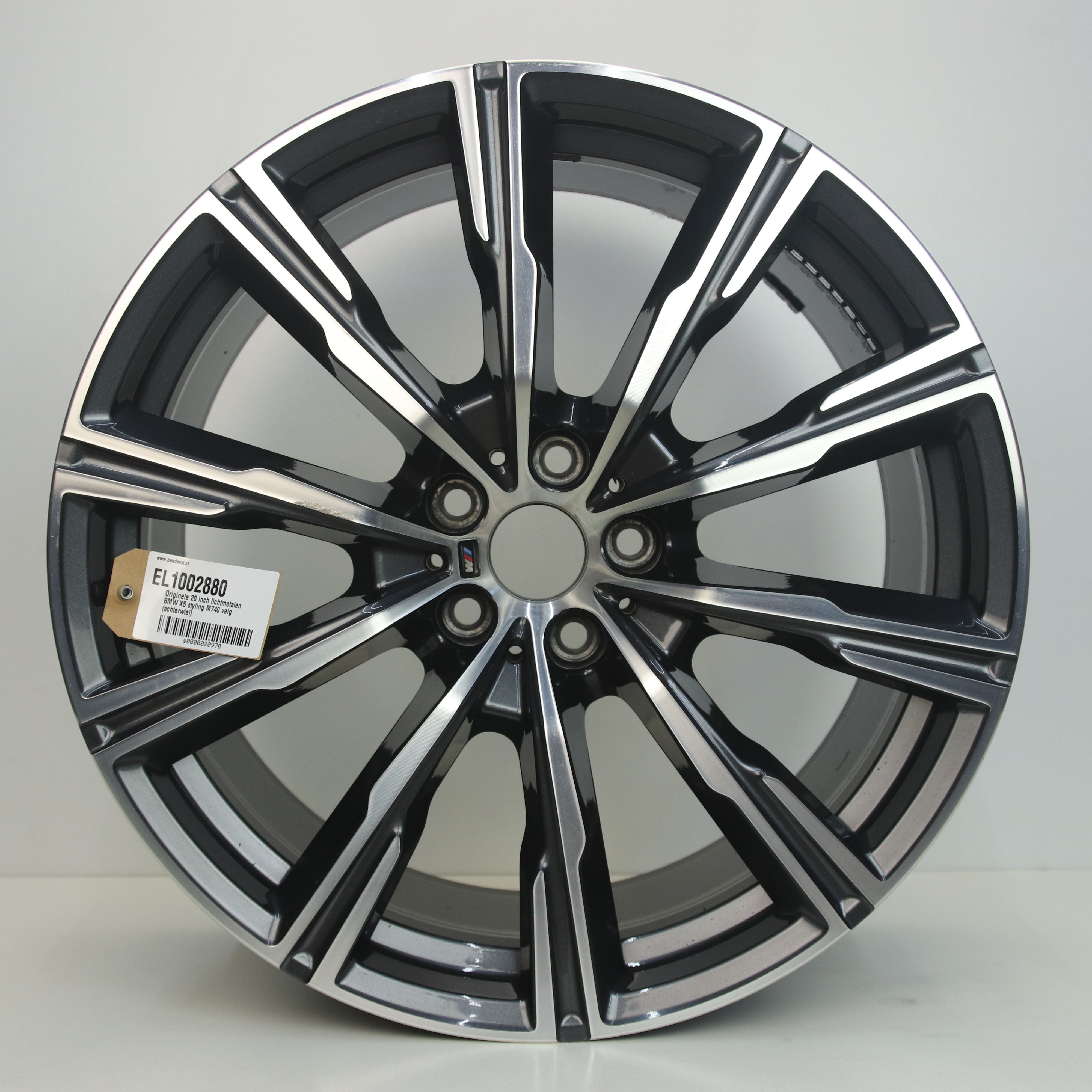 EL1002880 Originele 20 inch lichtmetalen BMW X5 styling M740 velg (achterwiel) 10.50X20 5X112 ET40.0 NB66.60 Antraciet gepolijst