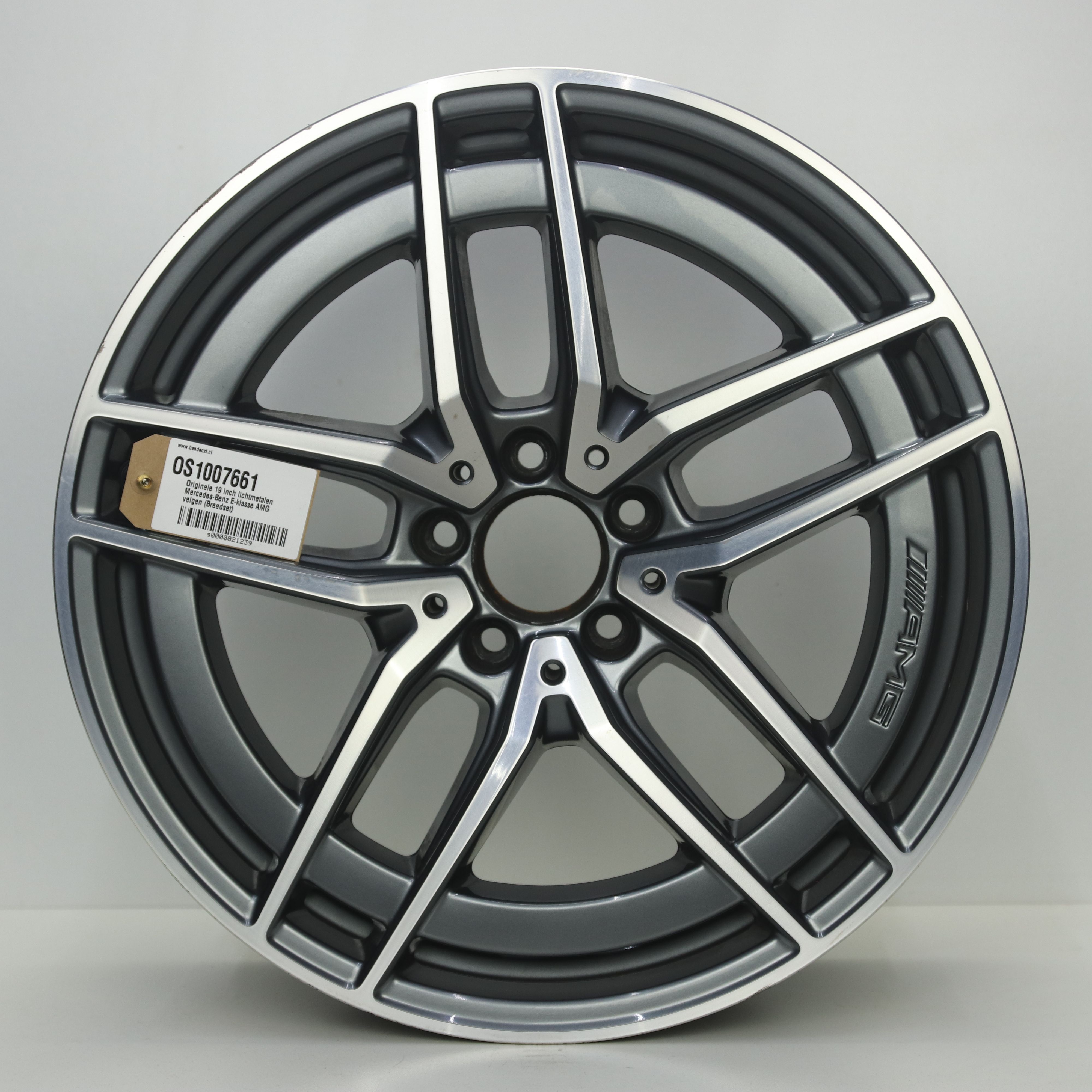 OS1007661 Originele 19 inch lichtmetalen Mercedes-Benz E-klasse AMG velgen (Breedset) 8.00X19 5X112 ET20.0 NB66.60 Antraciet Gepolijst