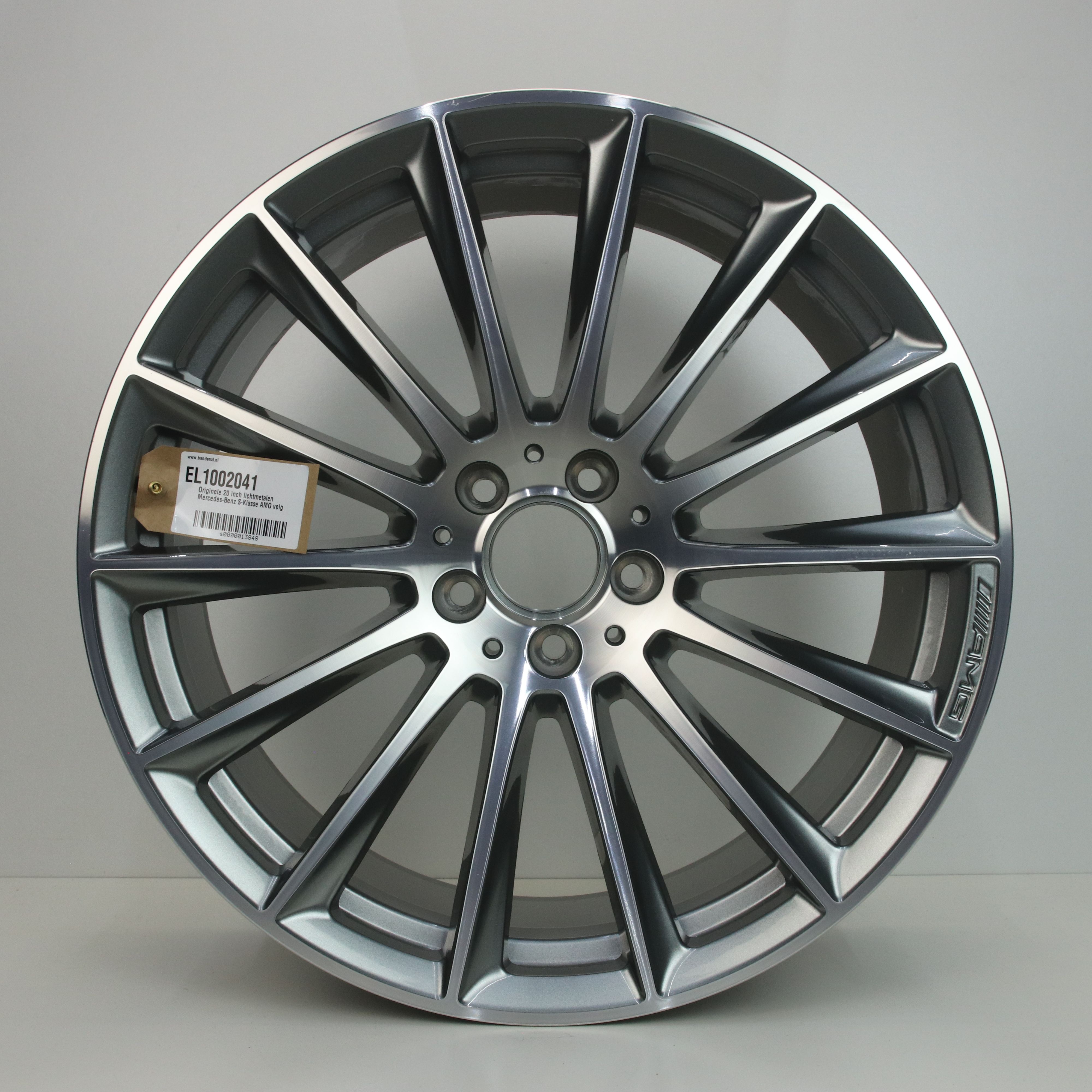 EL1002041 Originele 20 inch lichtmetalen Mercedes-Benz S-Klasse AMG velg 9.00X20 5X112 ET34.0 NB66.60 Antraciet gepolijst