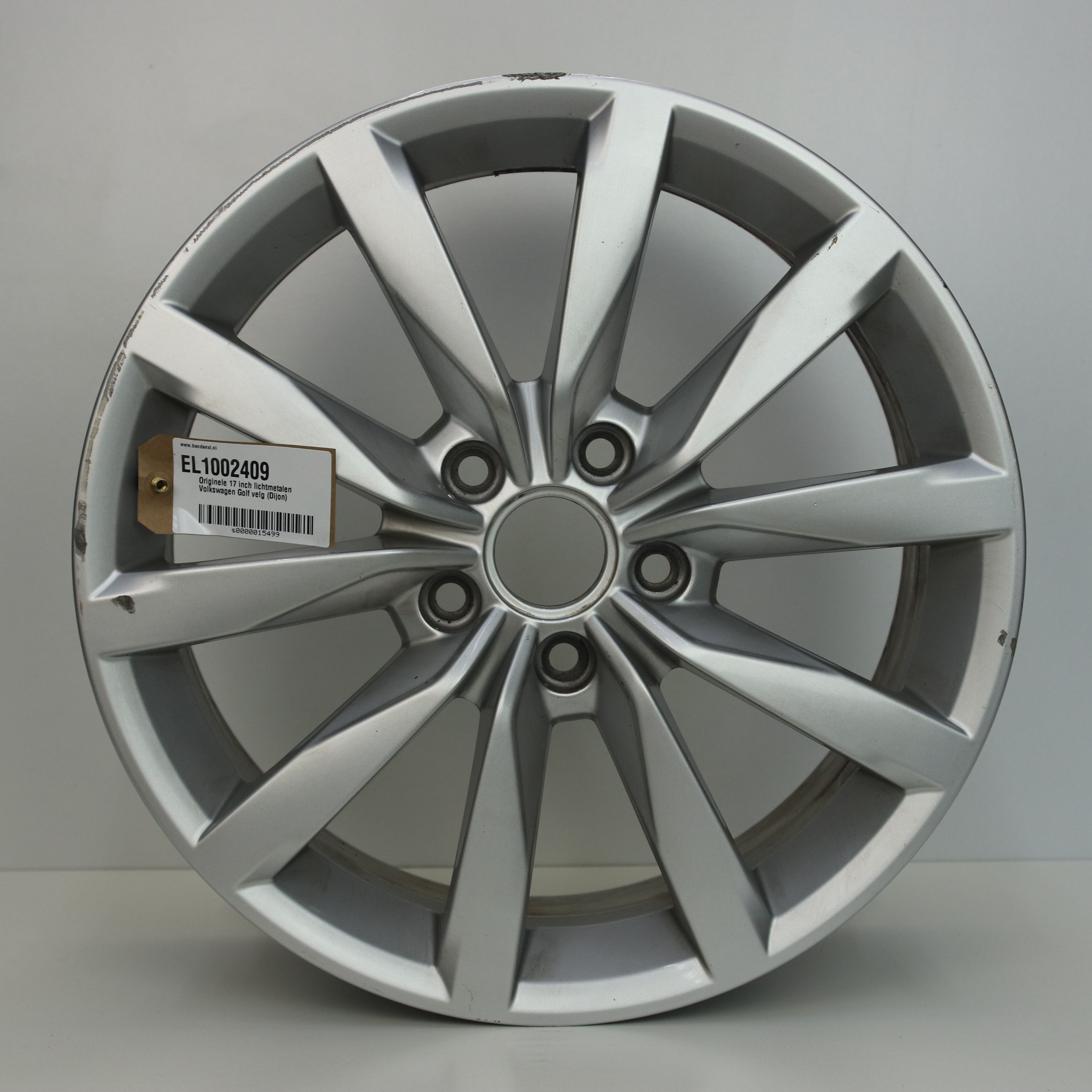 EL1002409 Originele 17 inch lichtmetalen Volkswagen Golf velg (Dijon) 7.00X17 5X112 ET49.0 NB57.10 Zilver