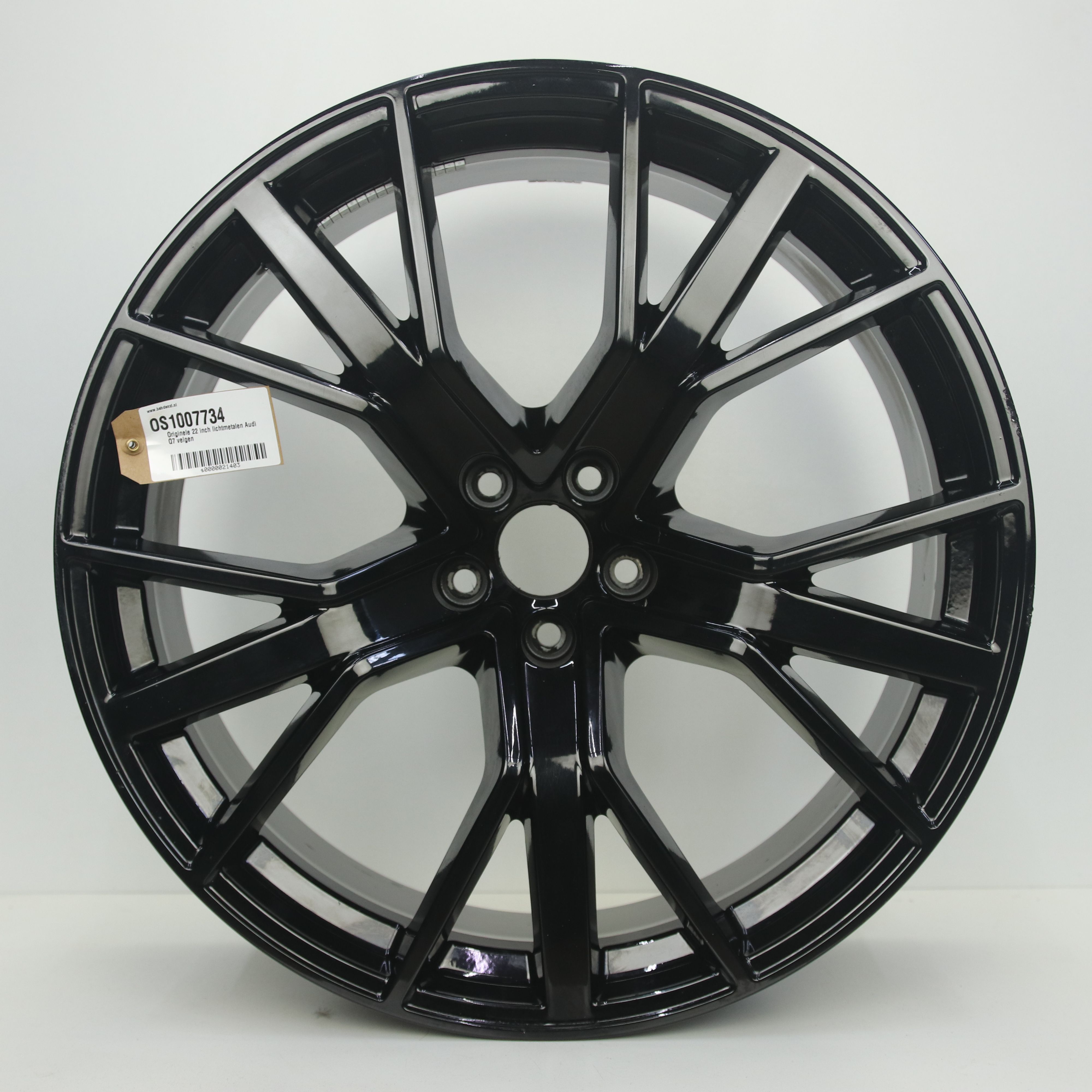 OS1007734 Originele 22 inch lichtmetalen Audi Q7 velgen 10.00X22 5X112 ET26.0 NB66.60 Zwart gepolijst