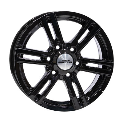 Inter Action KARGIN 6 8.00X18 6X130 ET53.0 NB84.10 Zwart Glans