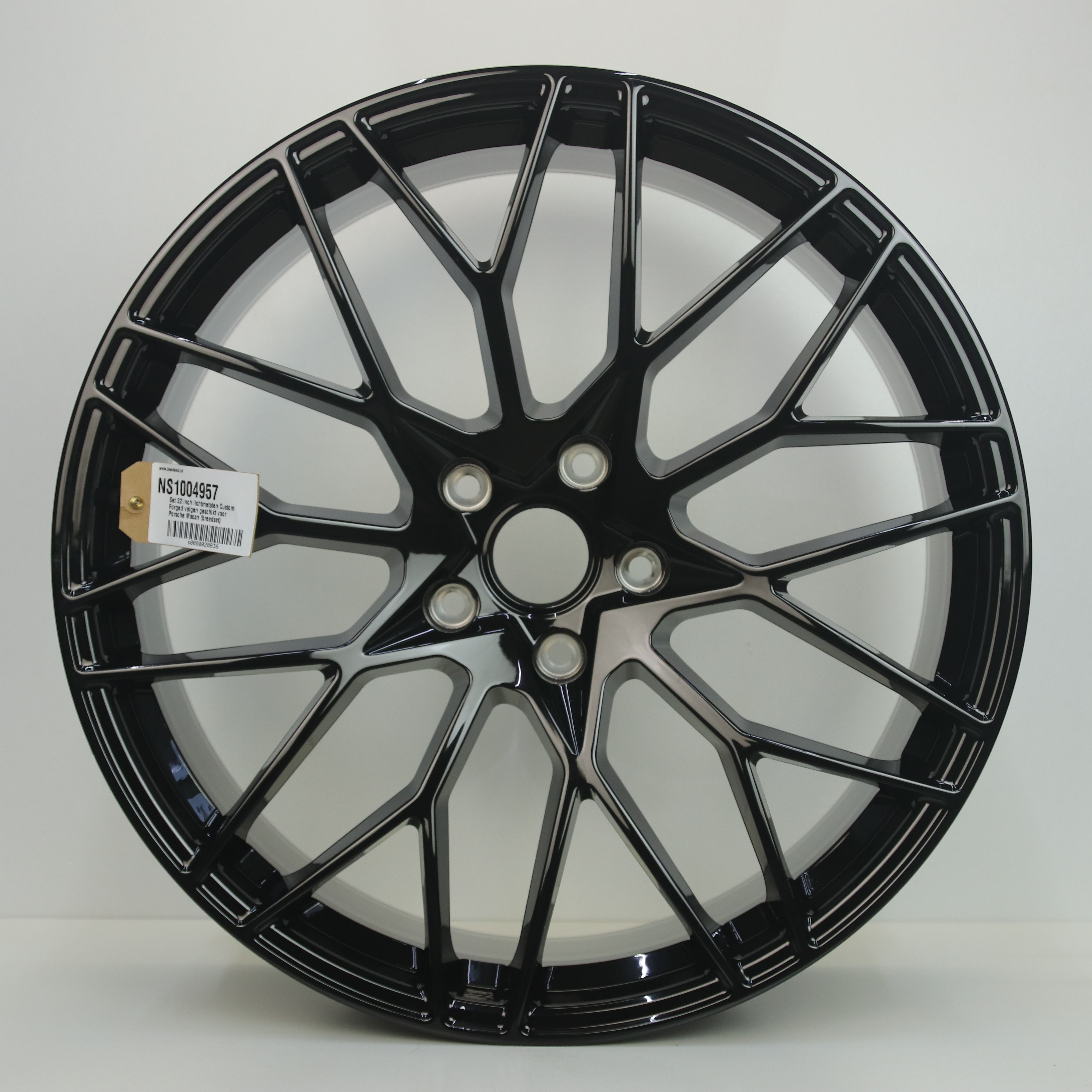 NS1004957 Set 22 inch lichtmetalen Custom Forged velgen geschikt voor Porsche Macan (breedset) 9.00X22 5X130 ET29.0 NB66.56 Zwart