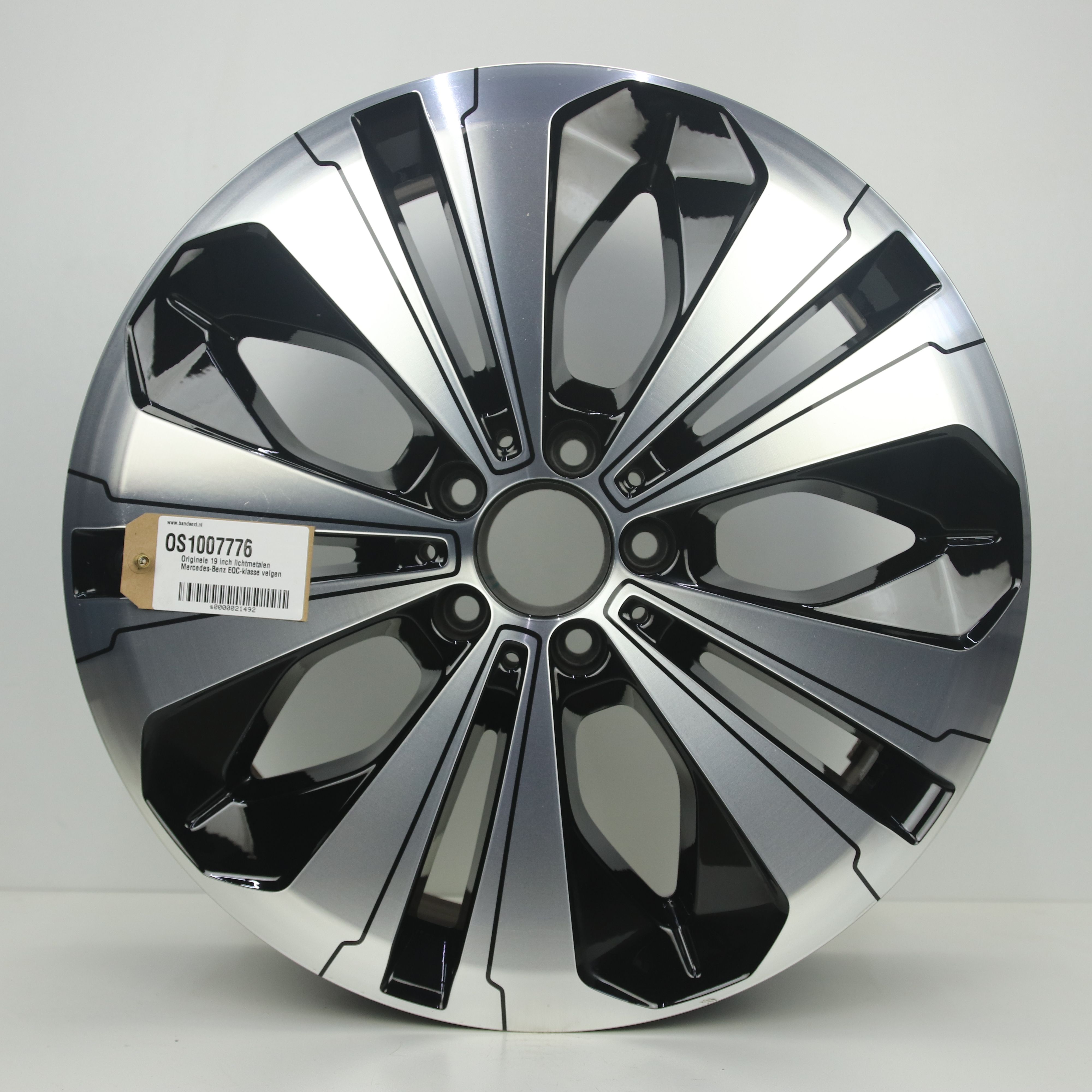 OS1007776 Originele 19 inch lichtmetalen Mercedes-Benz EQC-klasse velgen 8.00X19 5X112 ET34.0 NB66.60 Zwart gepolijst