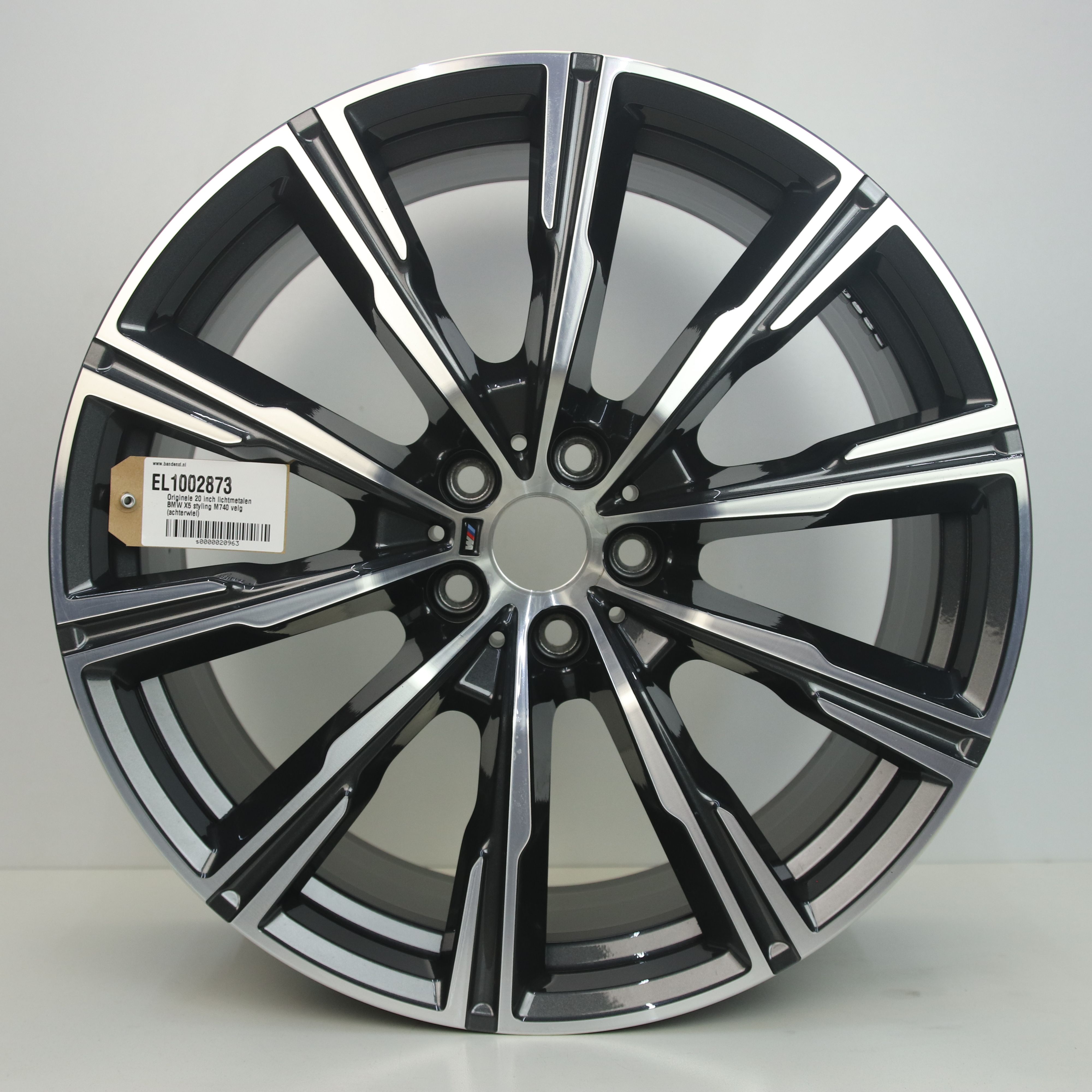 EL1002873 Originele 20 inch lichtmetalen BMW X5 styling M740 velg (achterwiel) 10.50X20 5X112 ET40.0 NB66.60 Antraciet gepolijst