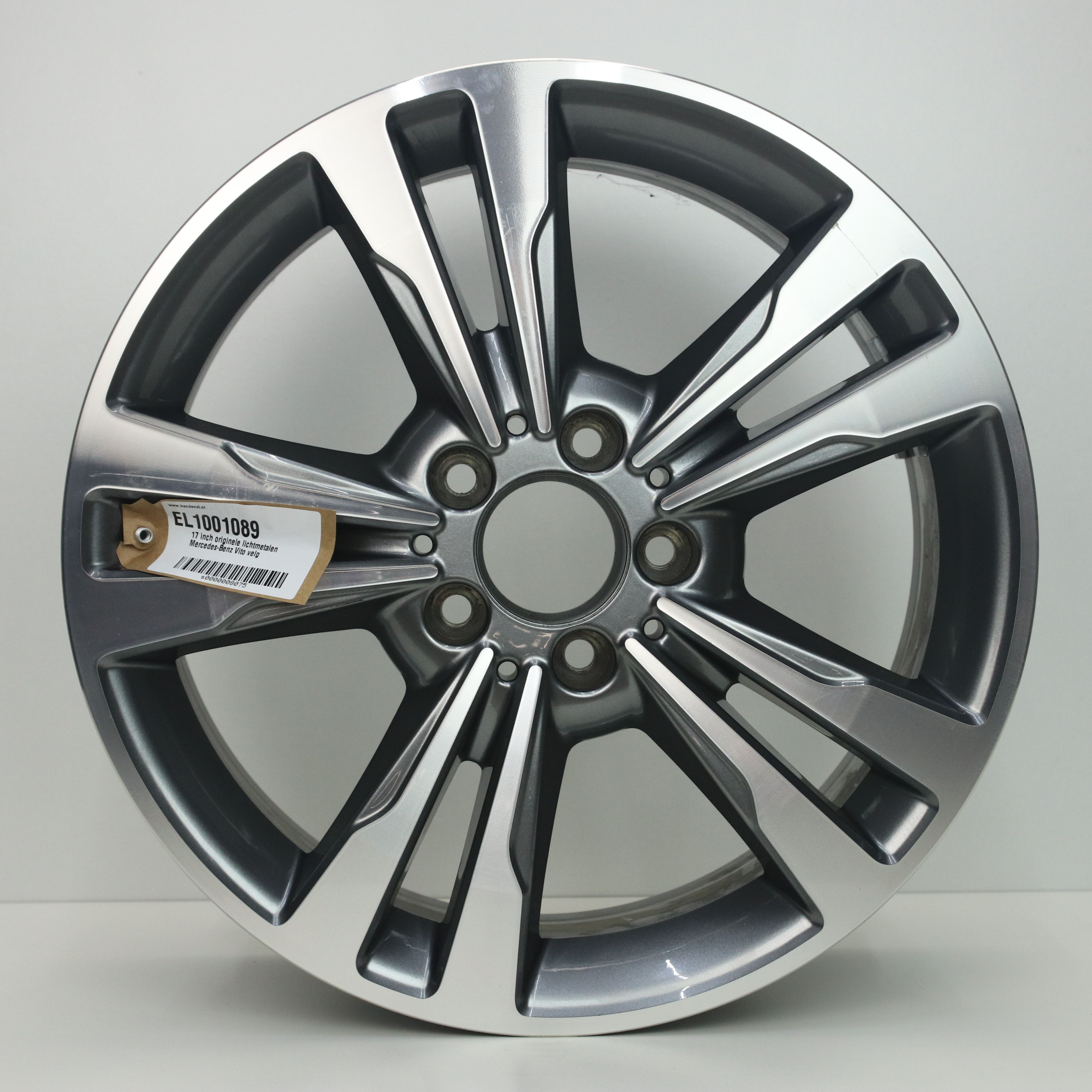 EL1001089 17 inch originele lichtmetalen Mercedes-Benz Vito velg 8.00X17 5X112 ET48.0 NB66.60 Antraciet gepolijst