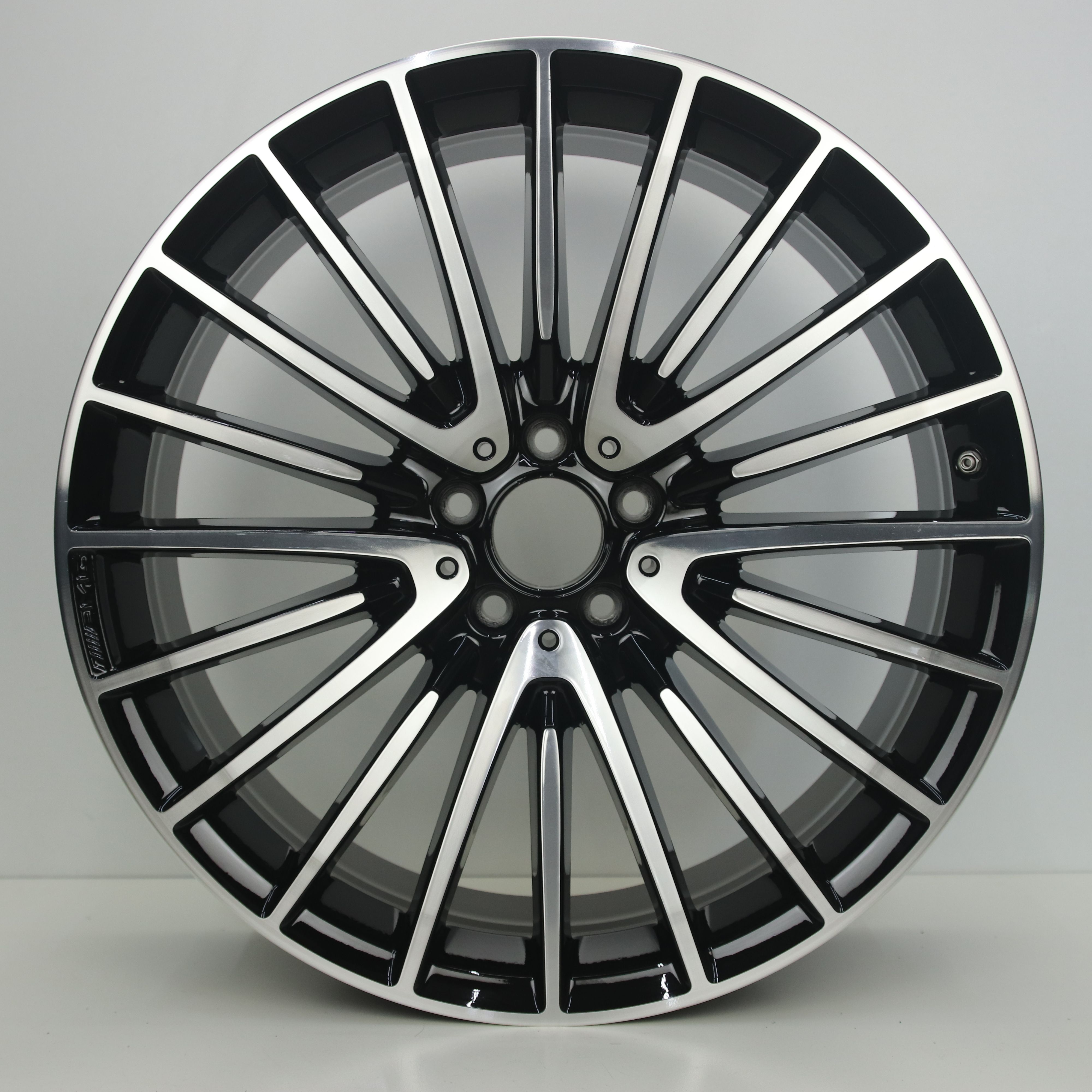 OS1007938 Originele 21 inch lichtmetalen Mercedes-Benz S-klasse AMG velgen (Breedset) 9.00X21 5X112 ET34.0 NB66.60 Zwart gepolijst