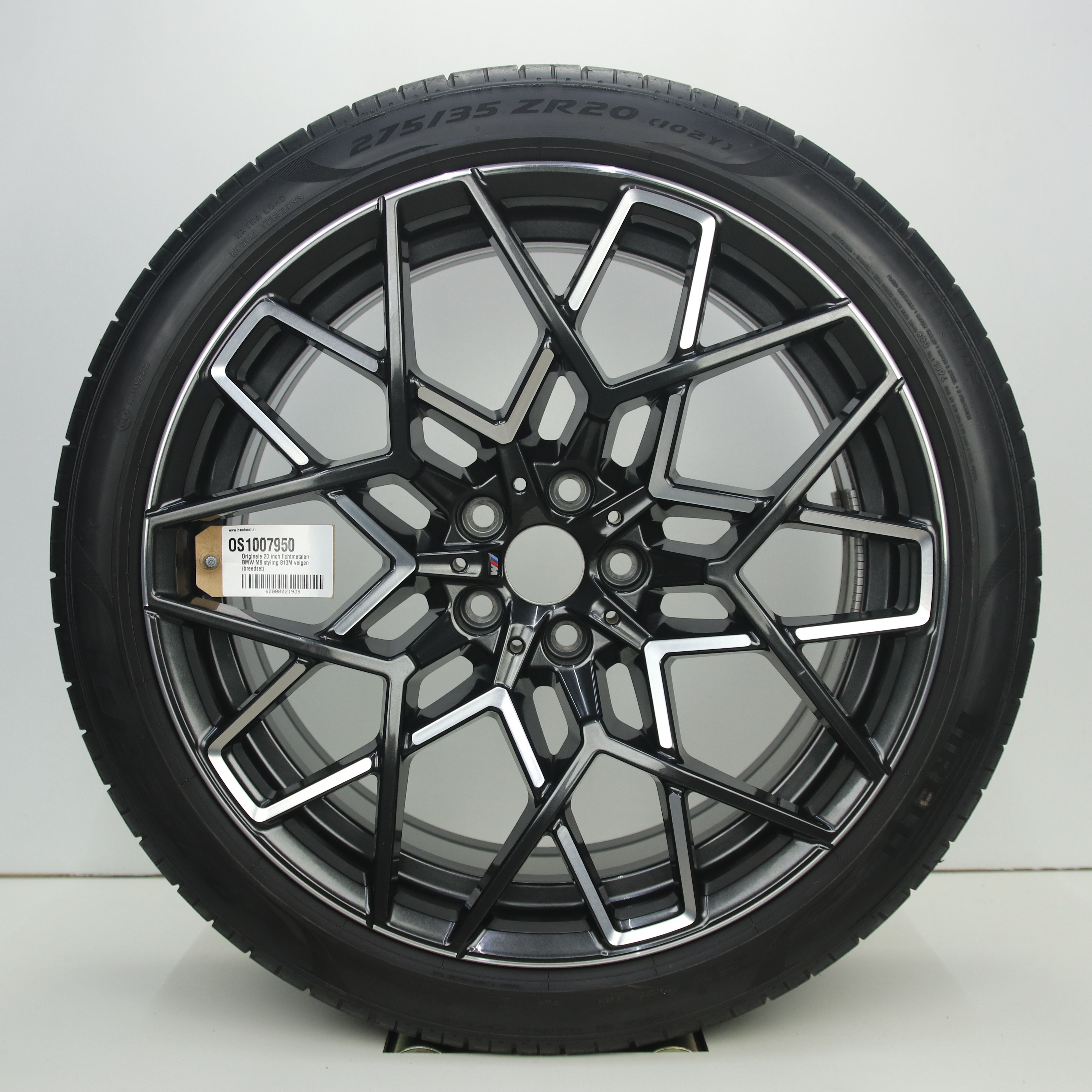 OS1007950 Originele 20 inch lichtmetalen BMW M8 styling 813M velgen (breedset) 9.50X20 5X112 ET28.0 NB66.60 Antraciet Gepolijst