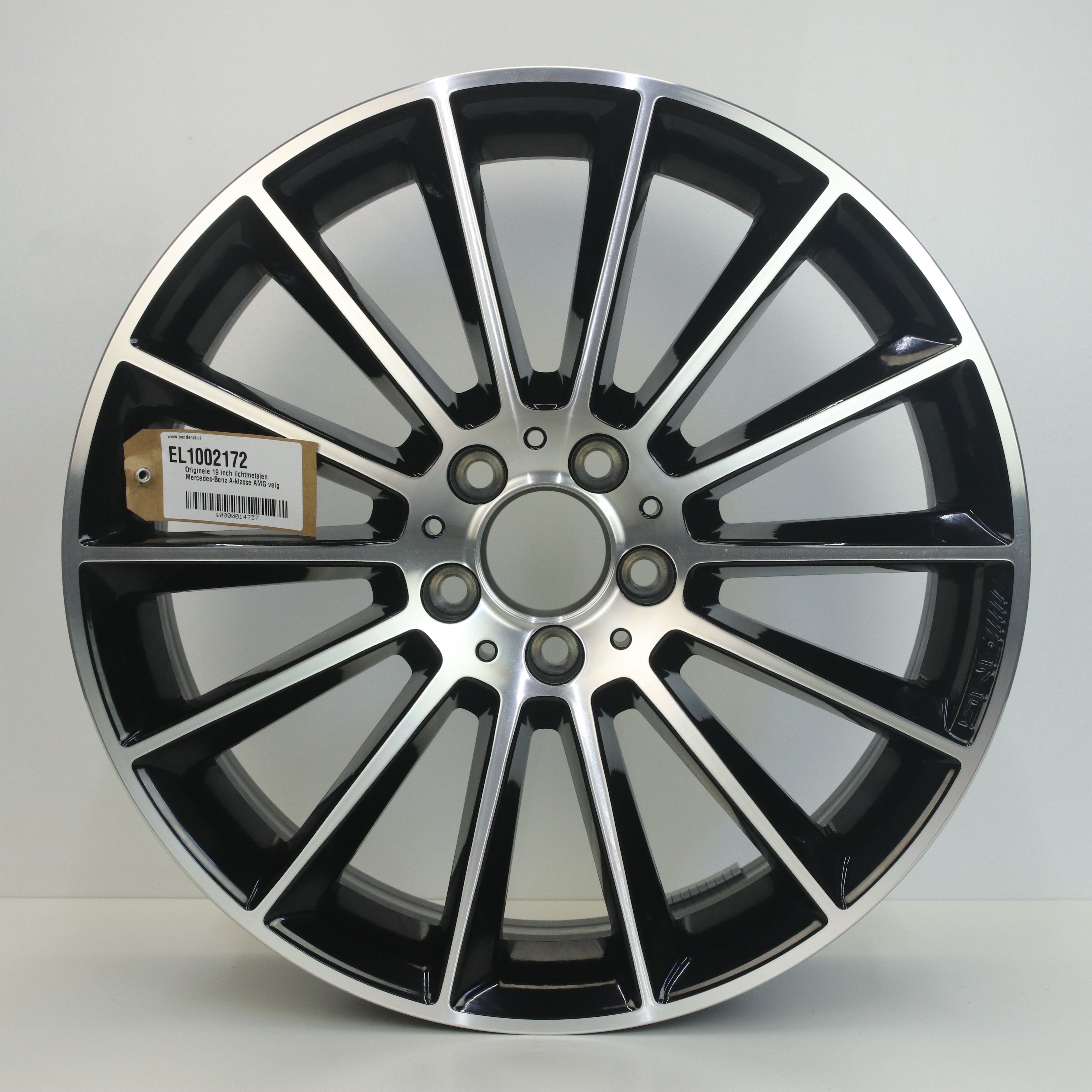 EL1002172 Originele 19 inch lichtmetalen Mercedes-Benz A-klasse AMG velg 7.50X19 5X112 ET49.0 NB66.60 Zwart gepolijst
