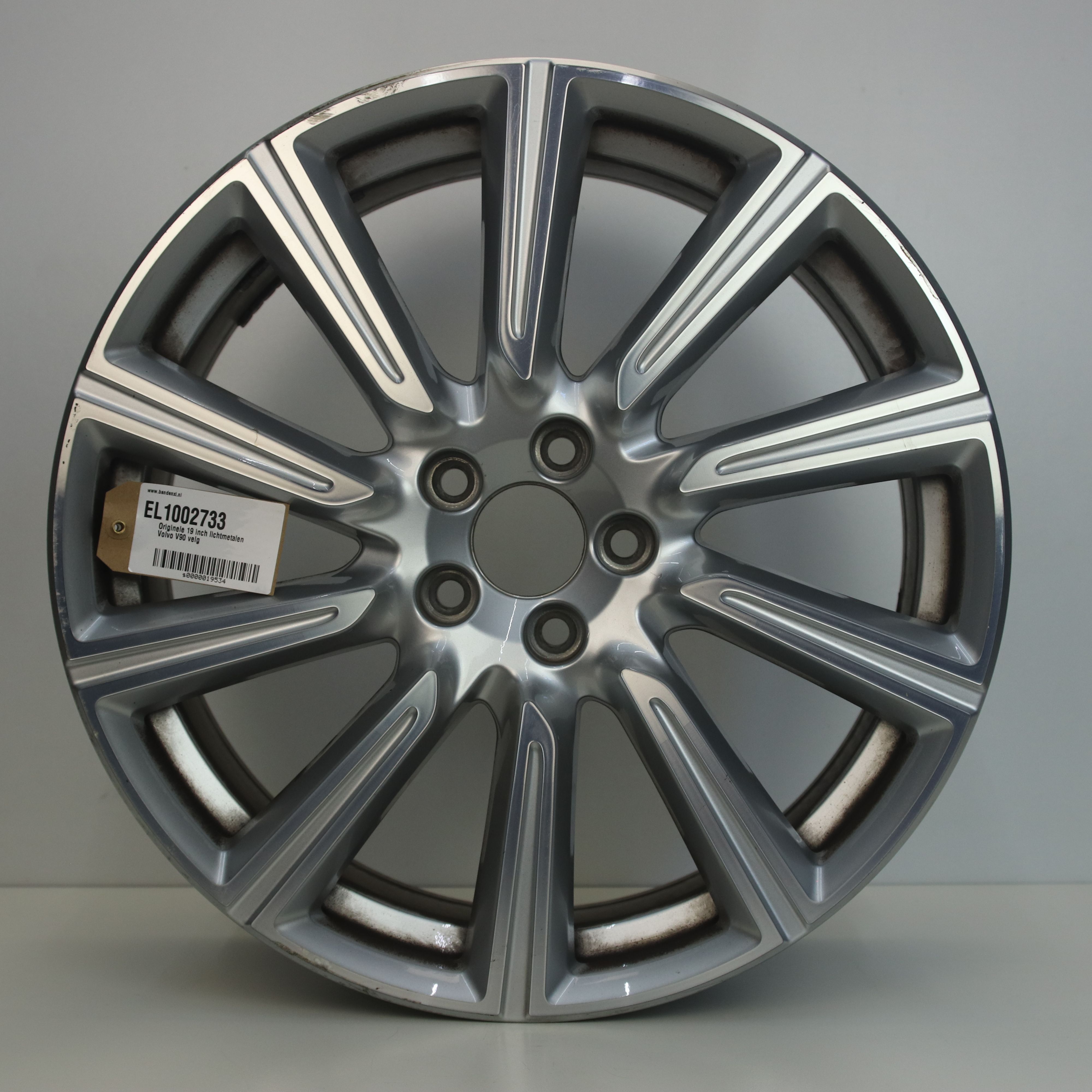 EL1002733 Originele 19 inch lichtmetalen Volvo V90 velg 8.50X19 5X108 ET47.0 NB63.40 Zilver gepolijst